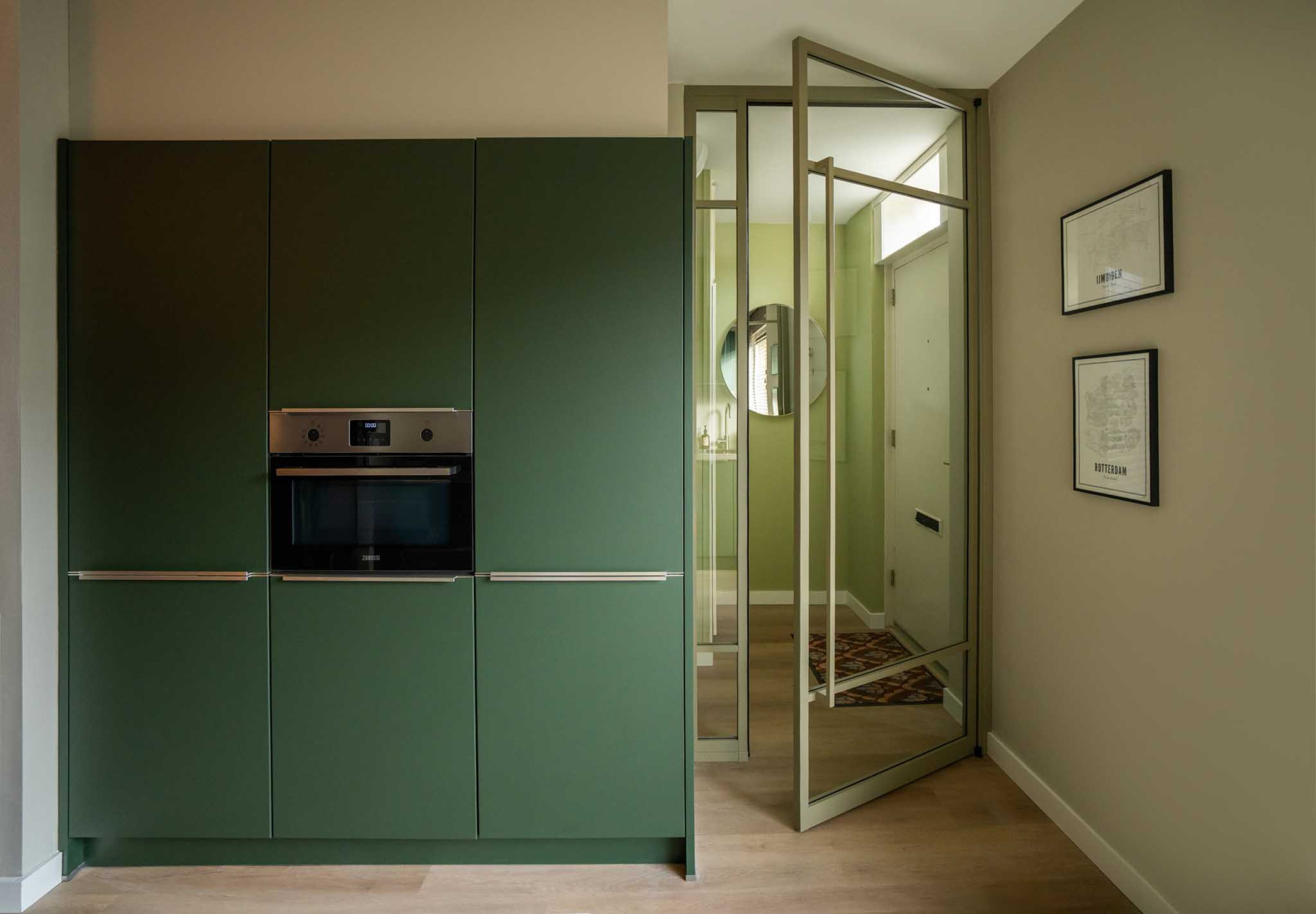 groene stalen deur gewoon gers olijfgroen interieur Kopen Zonder Kijken