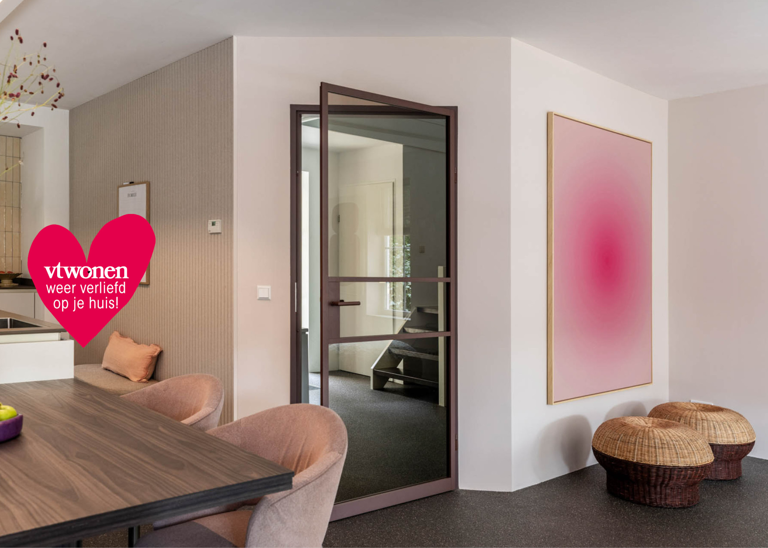 vtwonen interieur met GewoonGers rookglas deur en akoestische wandpanelen