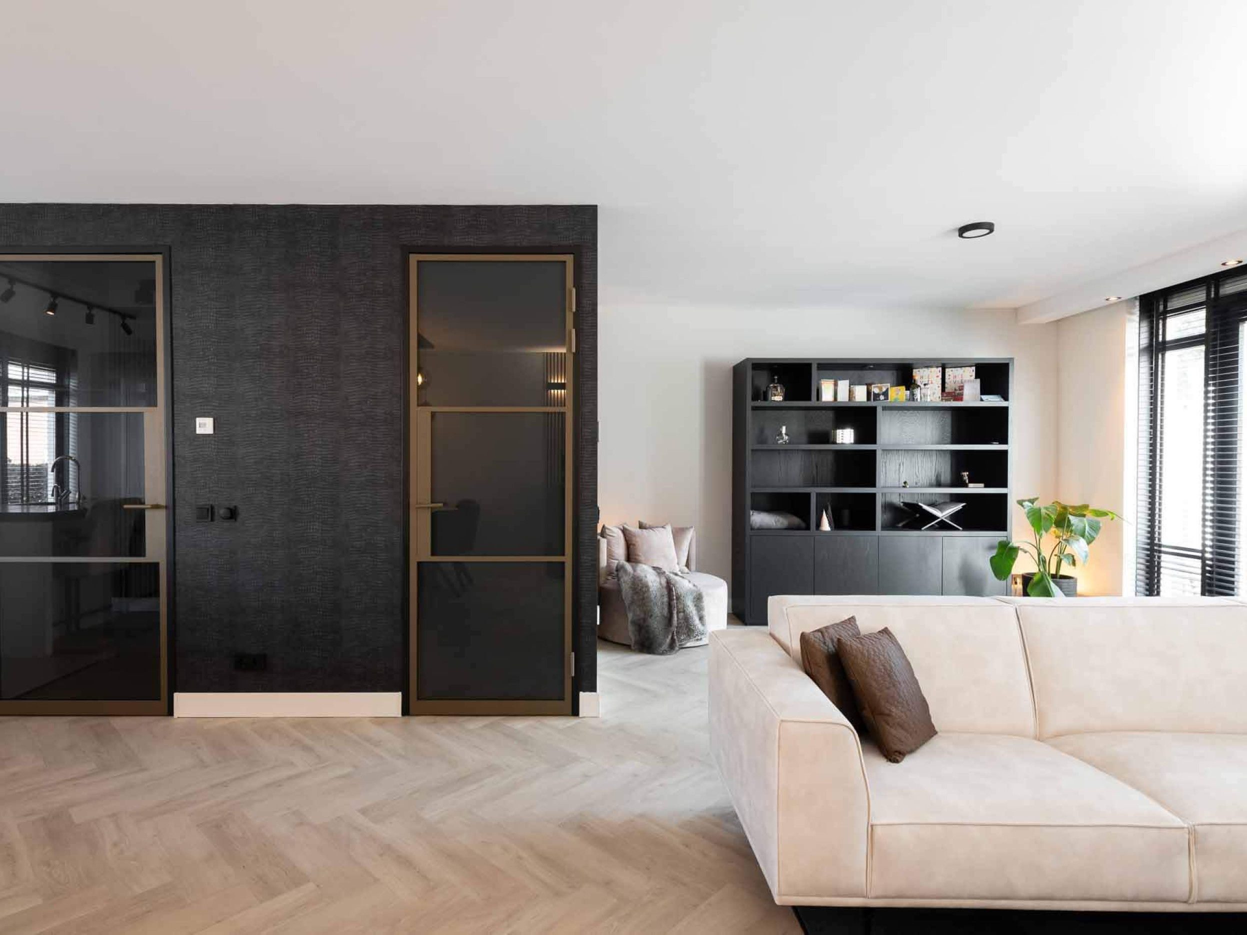 bronzen stalen deur brons glas gewoon gers