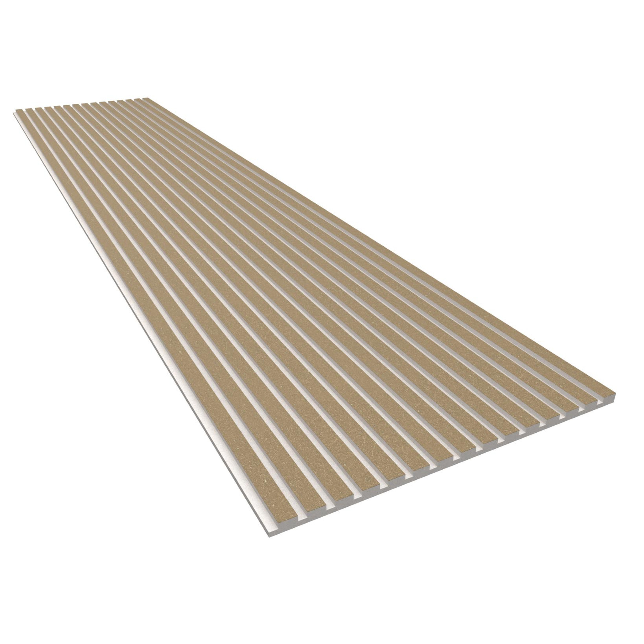 Akoestisch paneel van GewoonGers met beige vilt voor geluiddemping in huis