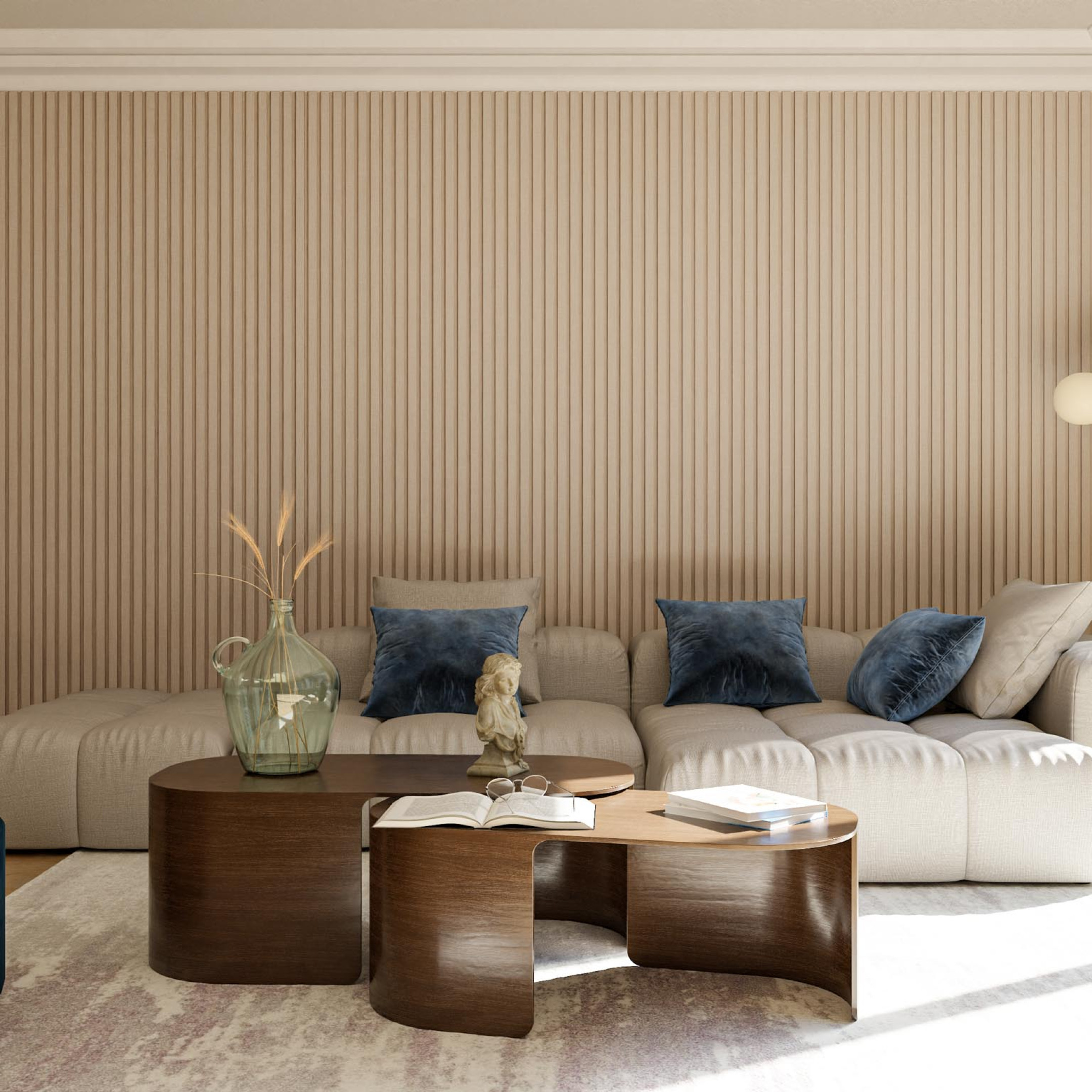 akoestiek verbeteren woonkamer met akoestische wandpanelen GewoonGers zithoek lattenwand