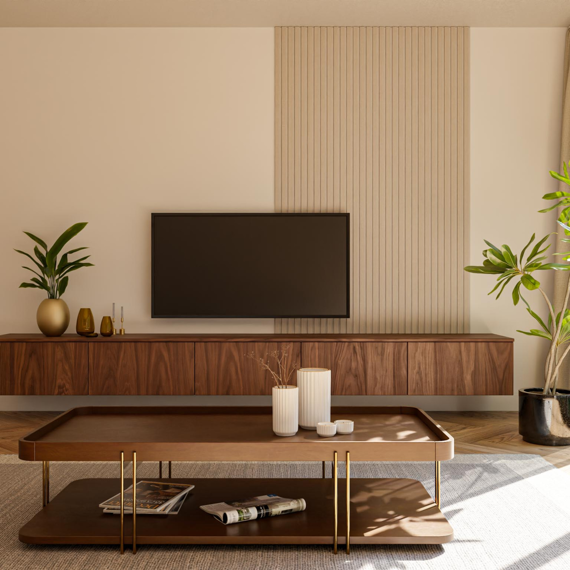 woonkamer akoestische wandpanelen tv wandpaneel tv meubel