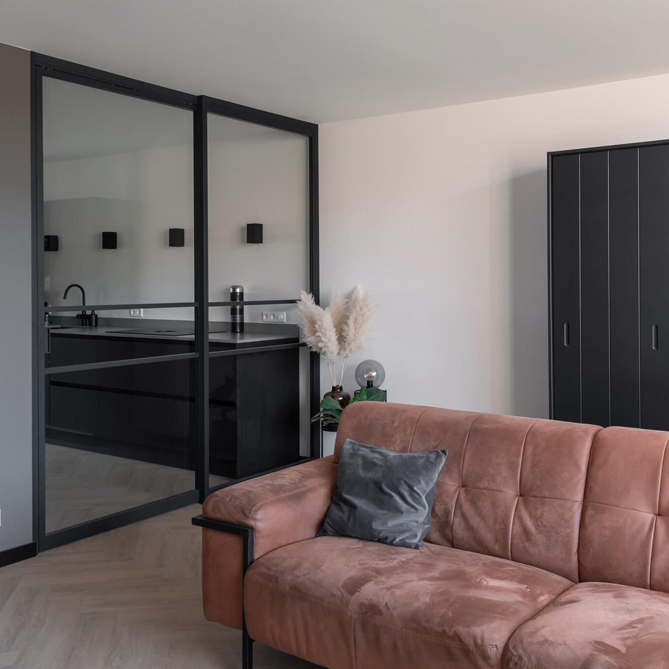 schuifwand met glas keuken woonkamer gewoon gers schuifdeur