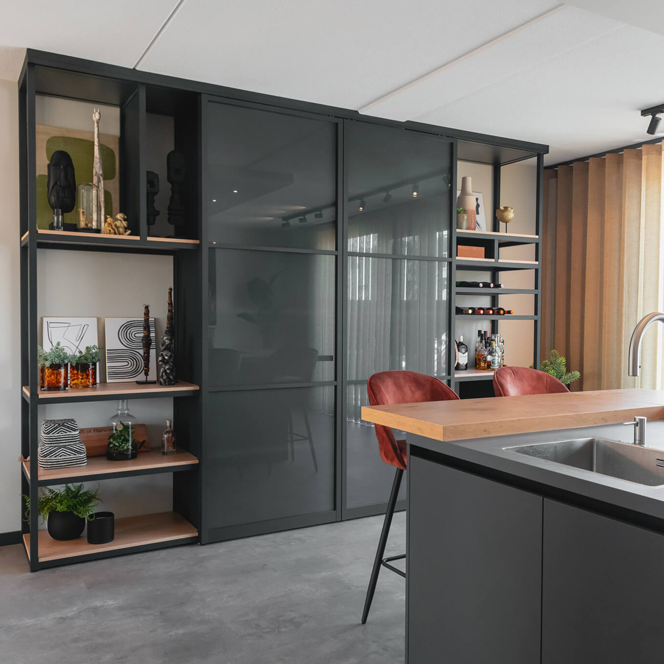 framewerk open kast vakken kast schuifdeuren gewoon gers