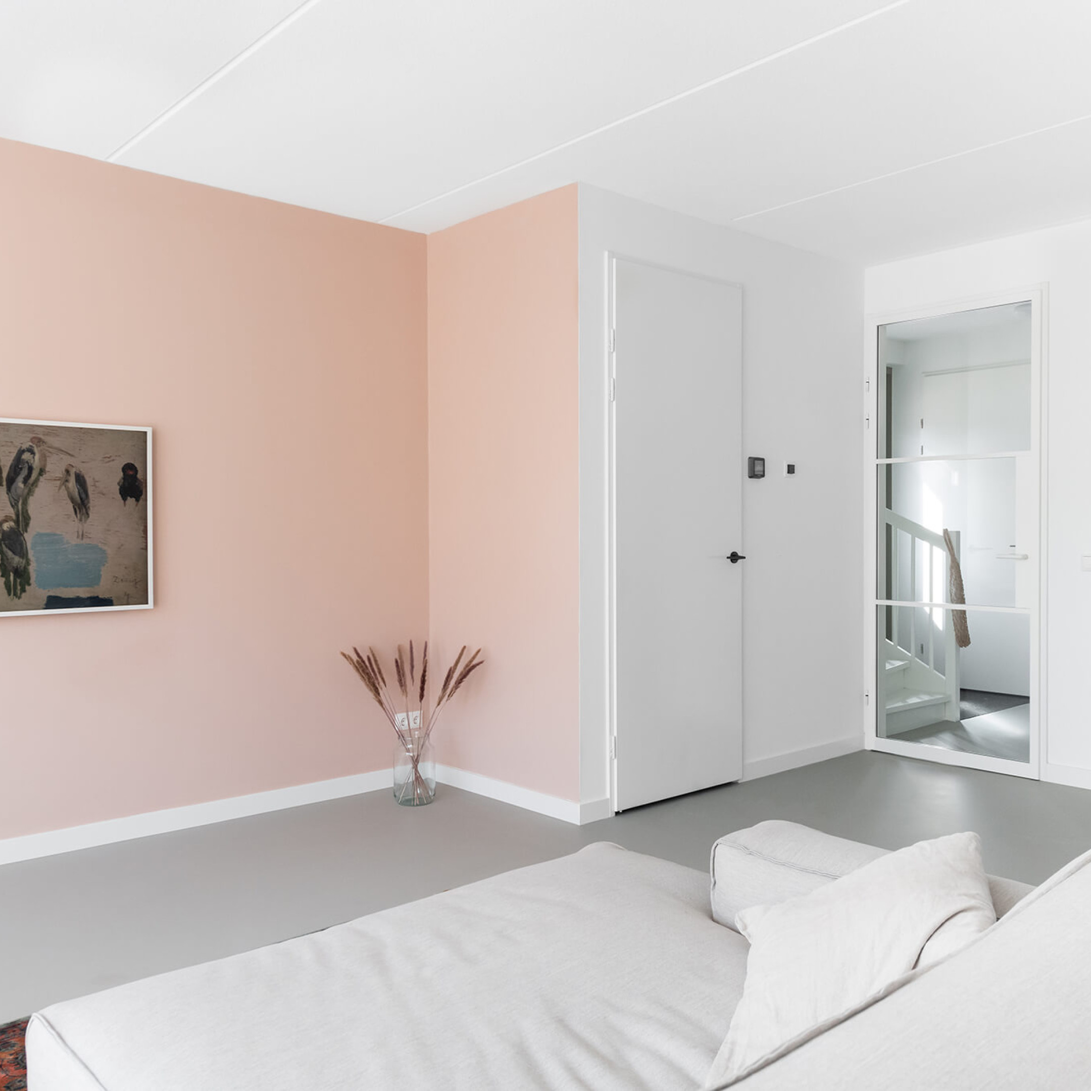 witte stalen deur gewoongers glazen deur