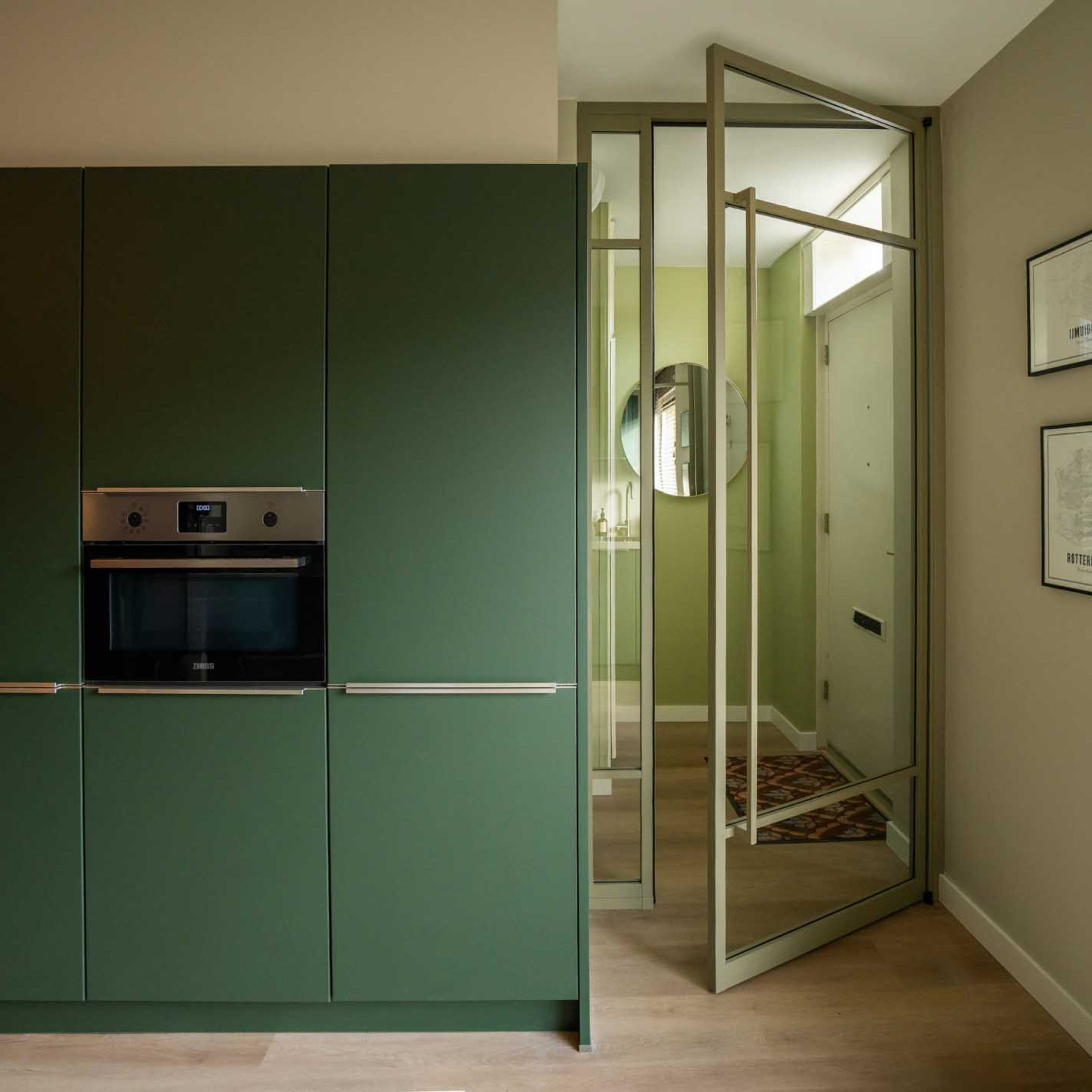 groene stalen deur gewoon gers olijfgroen interieur Kopen Zonder Kijken