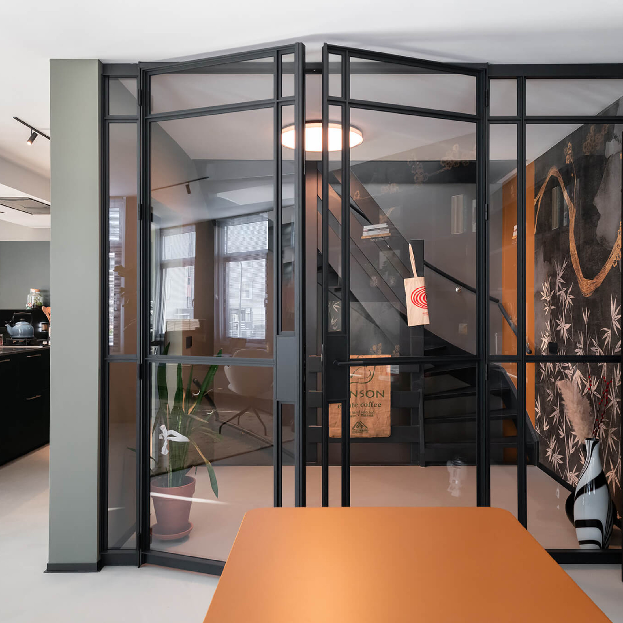 stalen deuren GewoonGers glaswand scharnierdeur