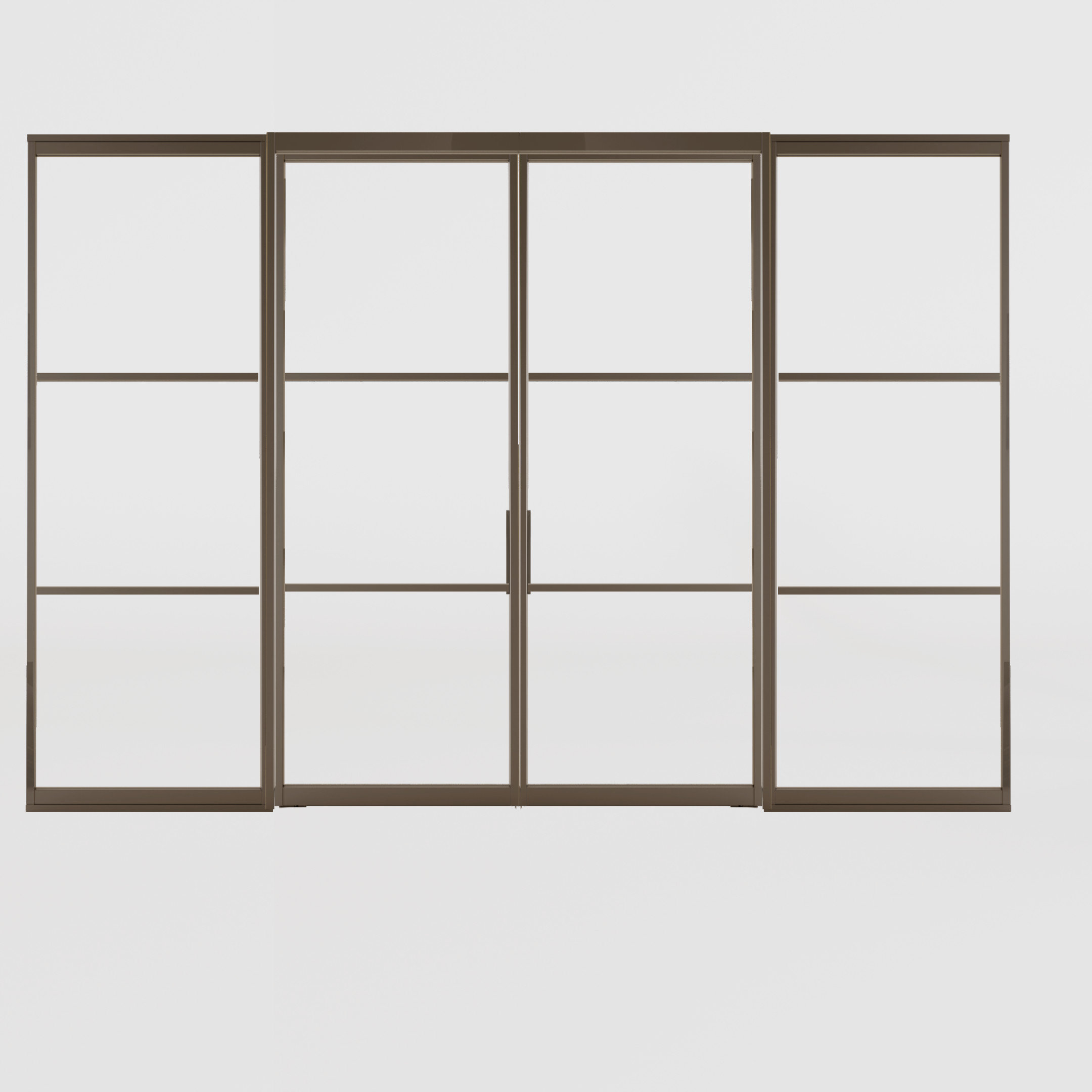 Roomdivider met glas en openslaande deuren van GewoonGers
