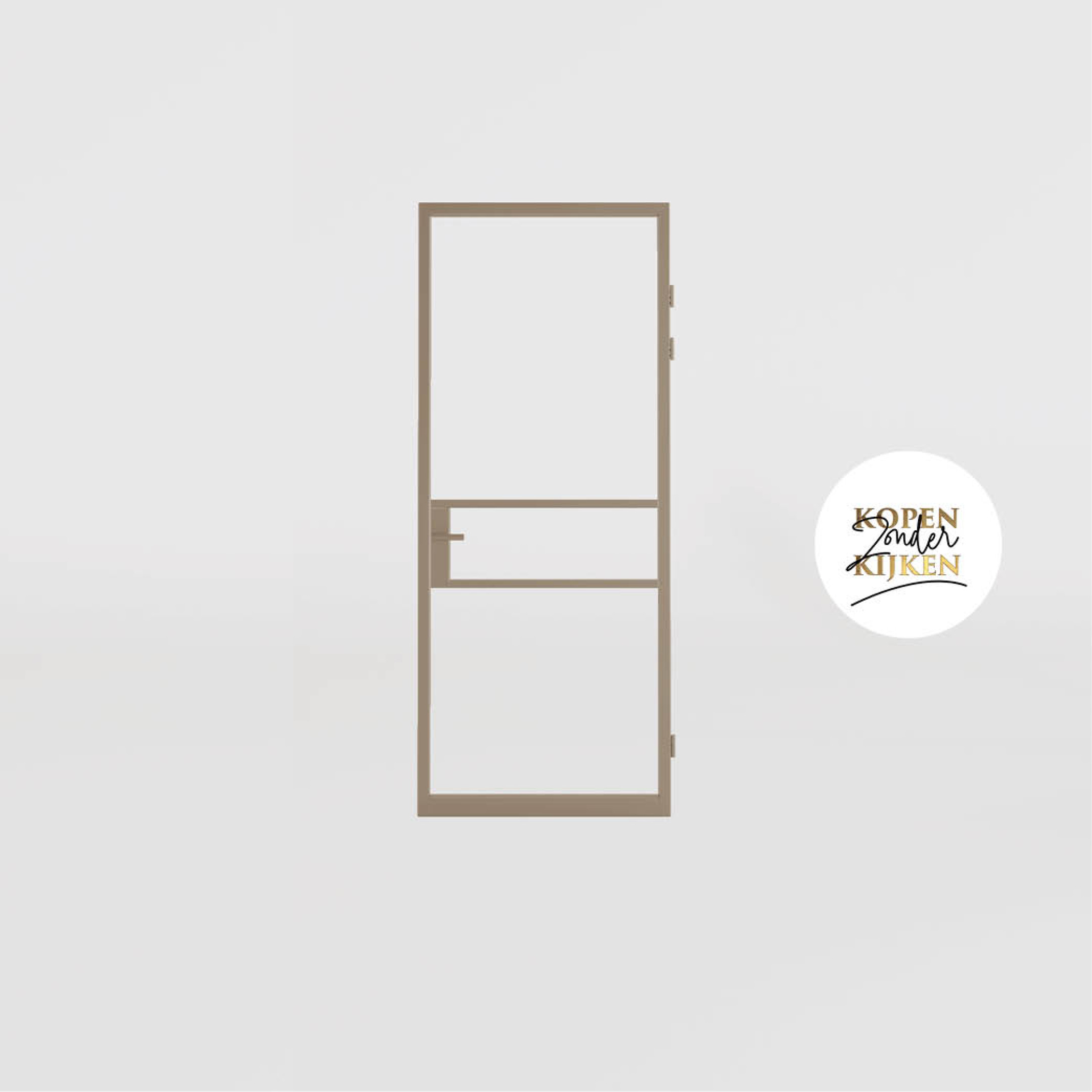 Opdekdeur met glas gezien bij Kopen Zonder Kijken