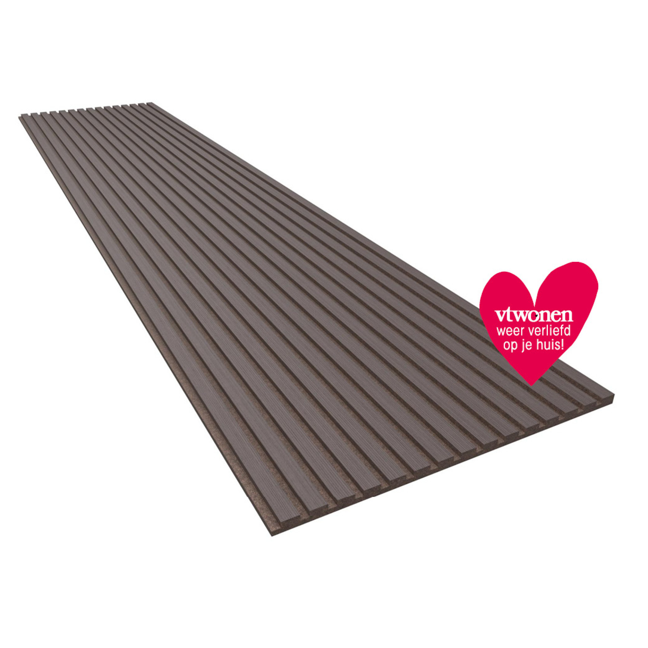 Akoestisch wandpaneel met houtlook, gezien bij vtwonen shop bij GewoonGers