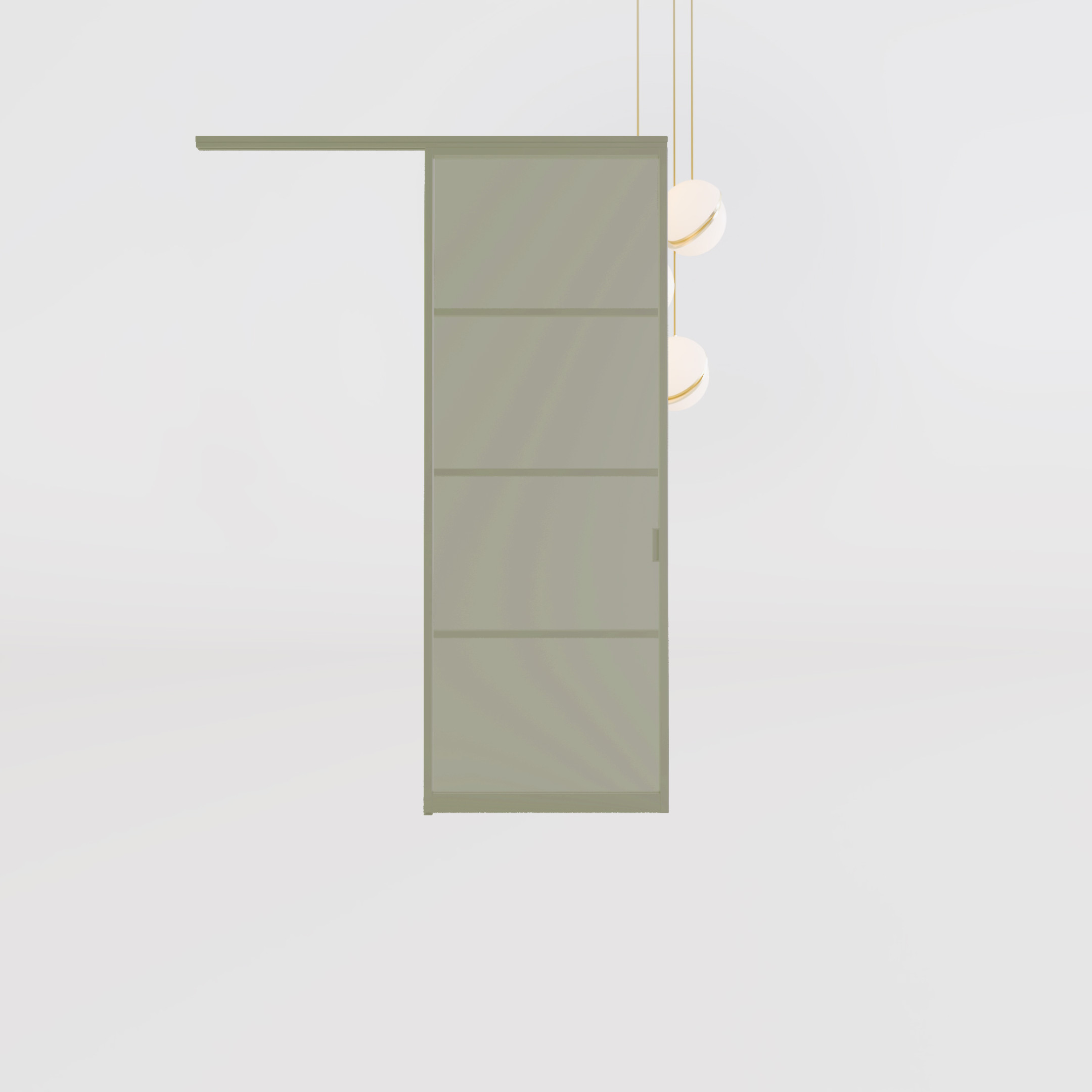 dichte schuifdeur van GewoonGers in olijf groen