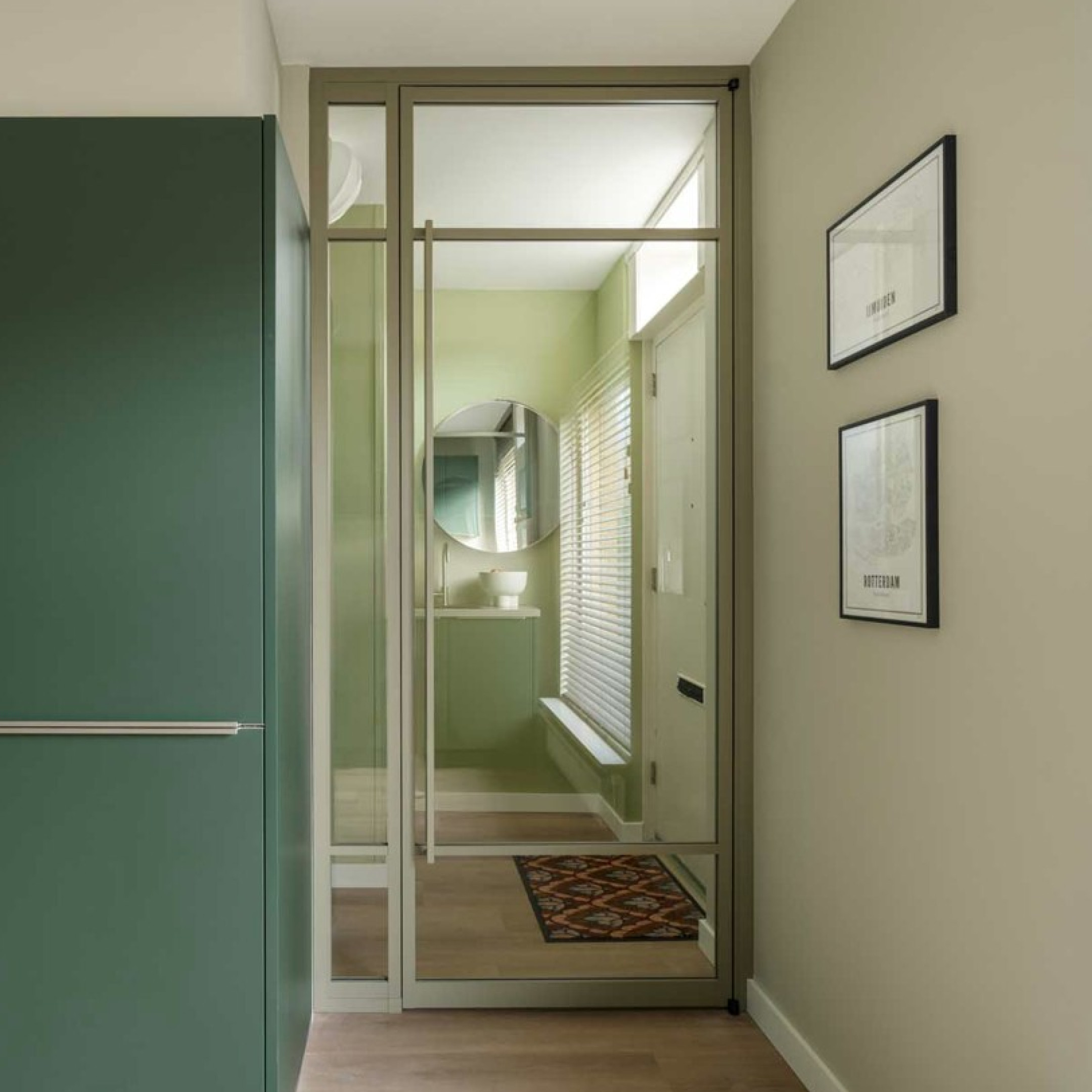 groene stalen deur gewoon gers olijfgroen interieur Kopen Zonder Kijken