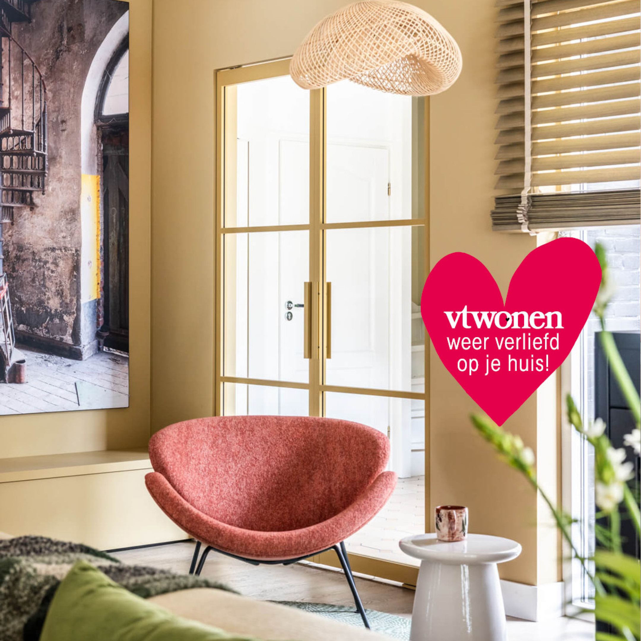 dubbele taatsdeur in het goud van GewoonGers gezien bij vtwonen