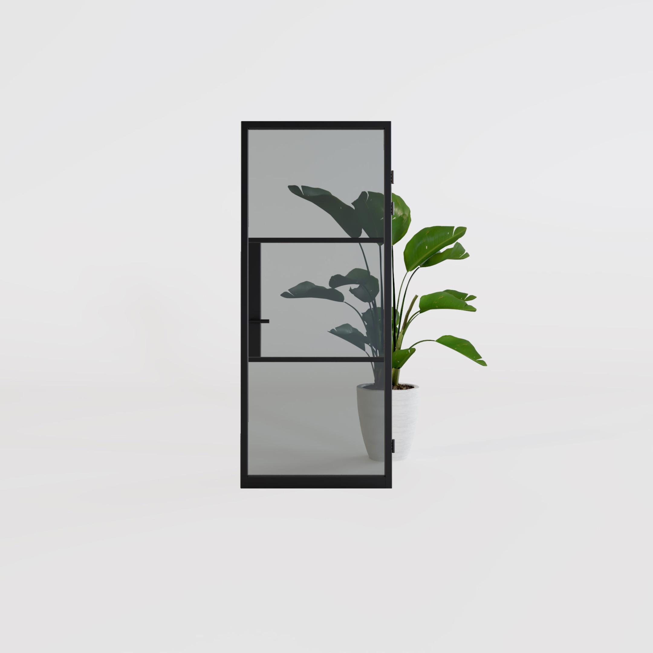 GewoonGers zwarte opdekdeur met rookglas met korting sample sale