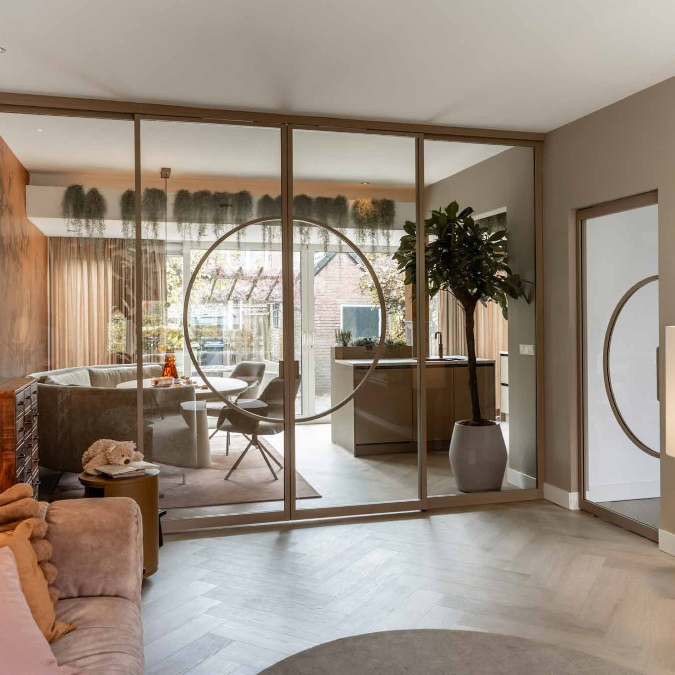 schuifwand gewoon gers met ronde vorm