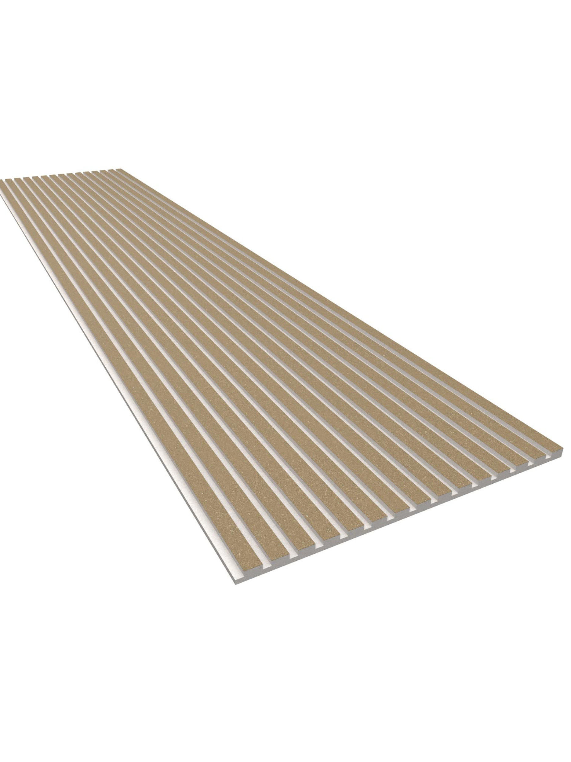 Akoestisch paneel van GewoonGers met beige vilt voor geluiddemping in huis