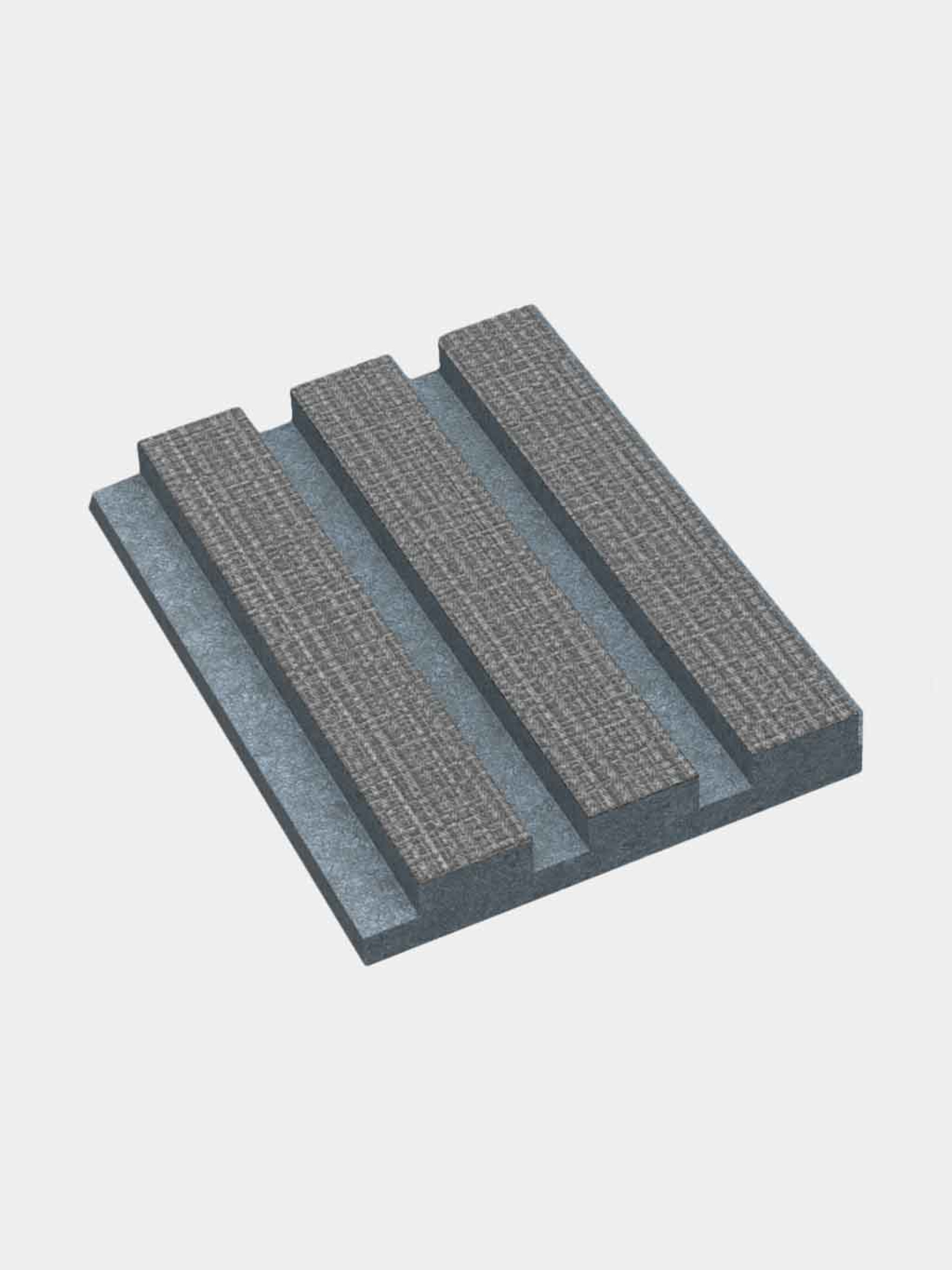 kleurstaal akoestisch wandpaneel grijsblauw vilt van GewoonGers