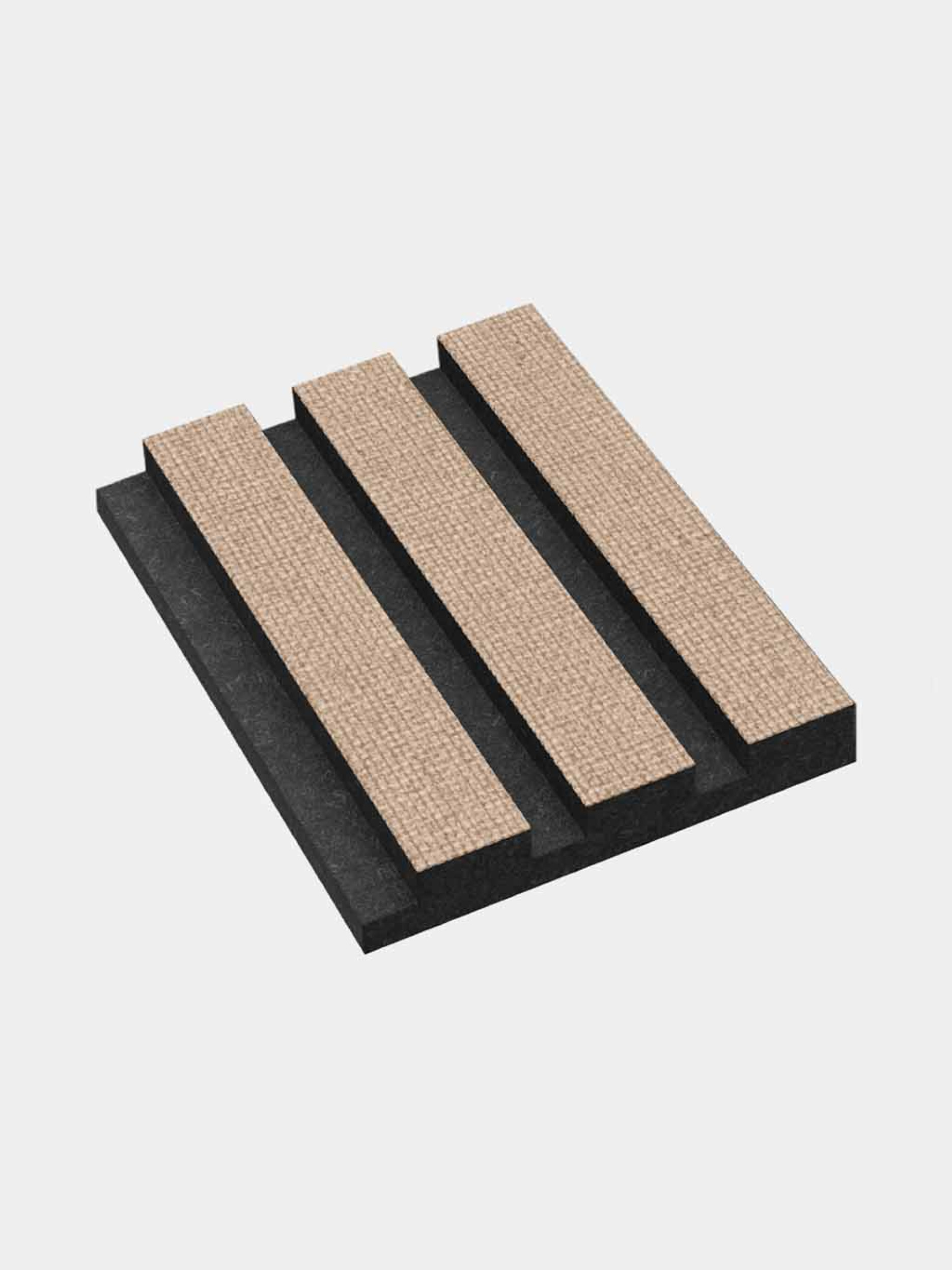 kleurstaal akoestisch paneel taupe met zwart vilt GewoonGers