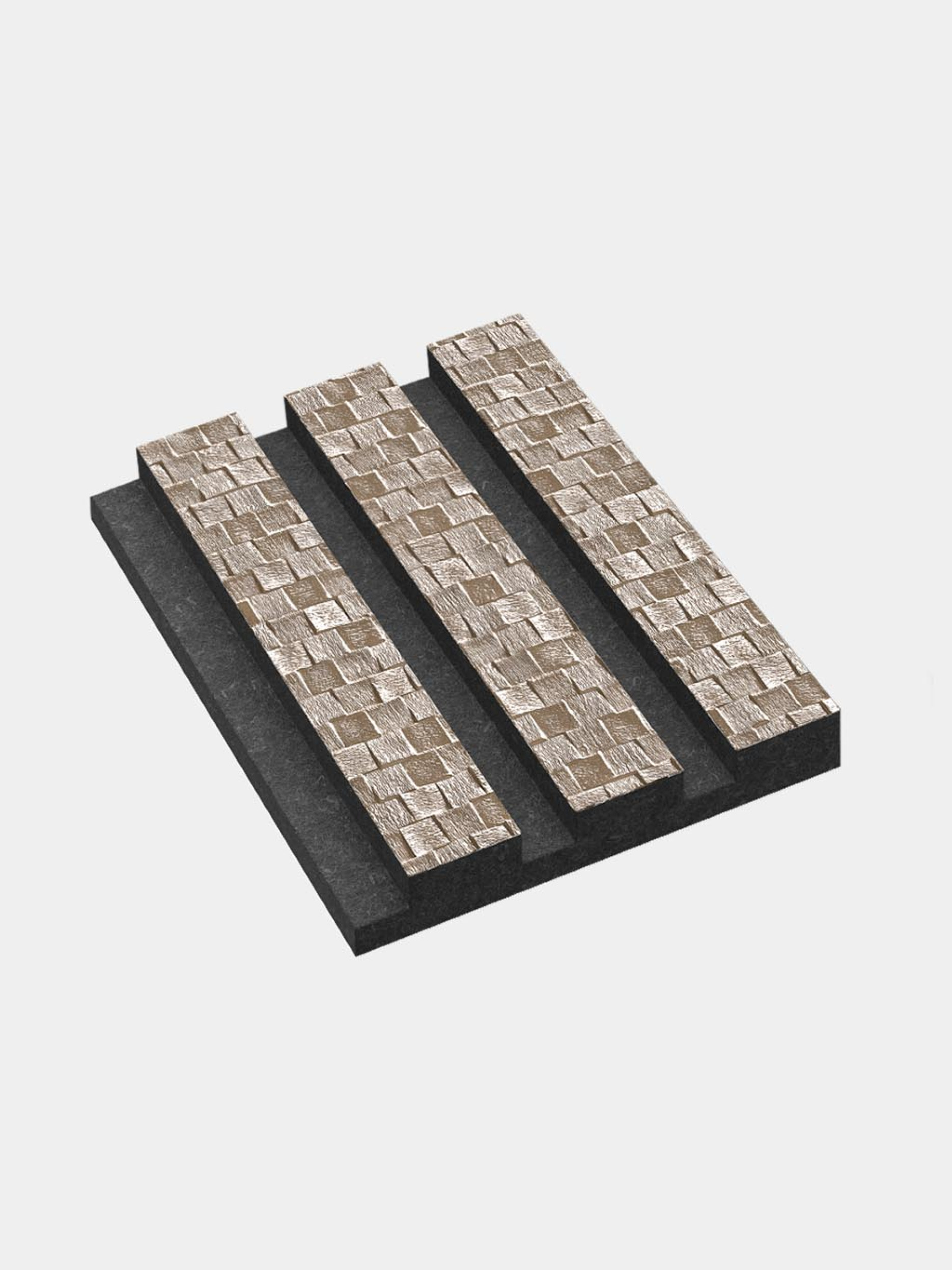 Akoestisch paneel kleurstaal lattenwand GewoonGers taupe