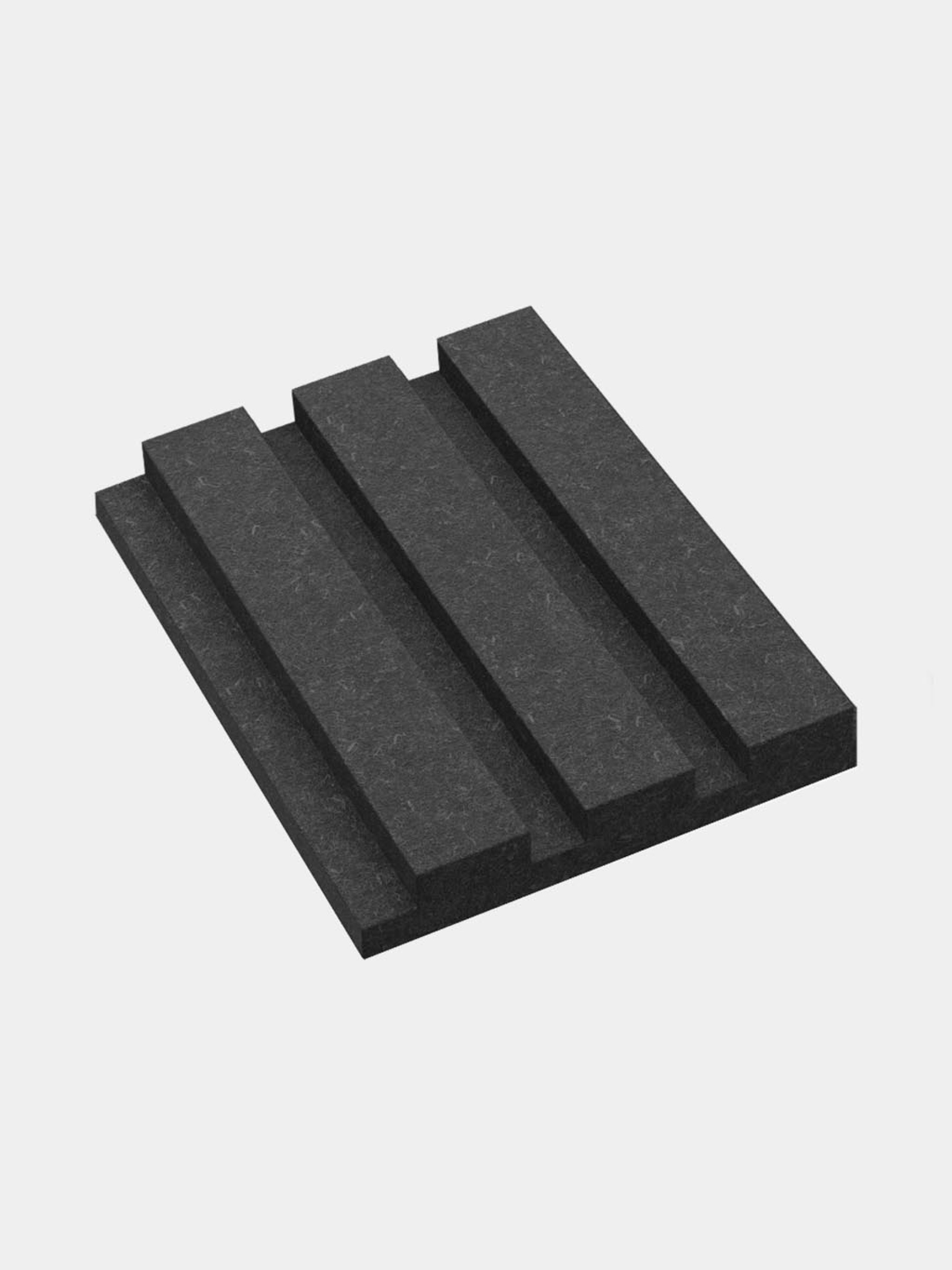 Akoestisch paneel kleurstaal lattenwand GewoonGers zwart