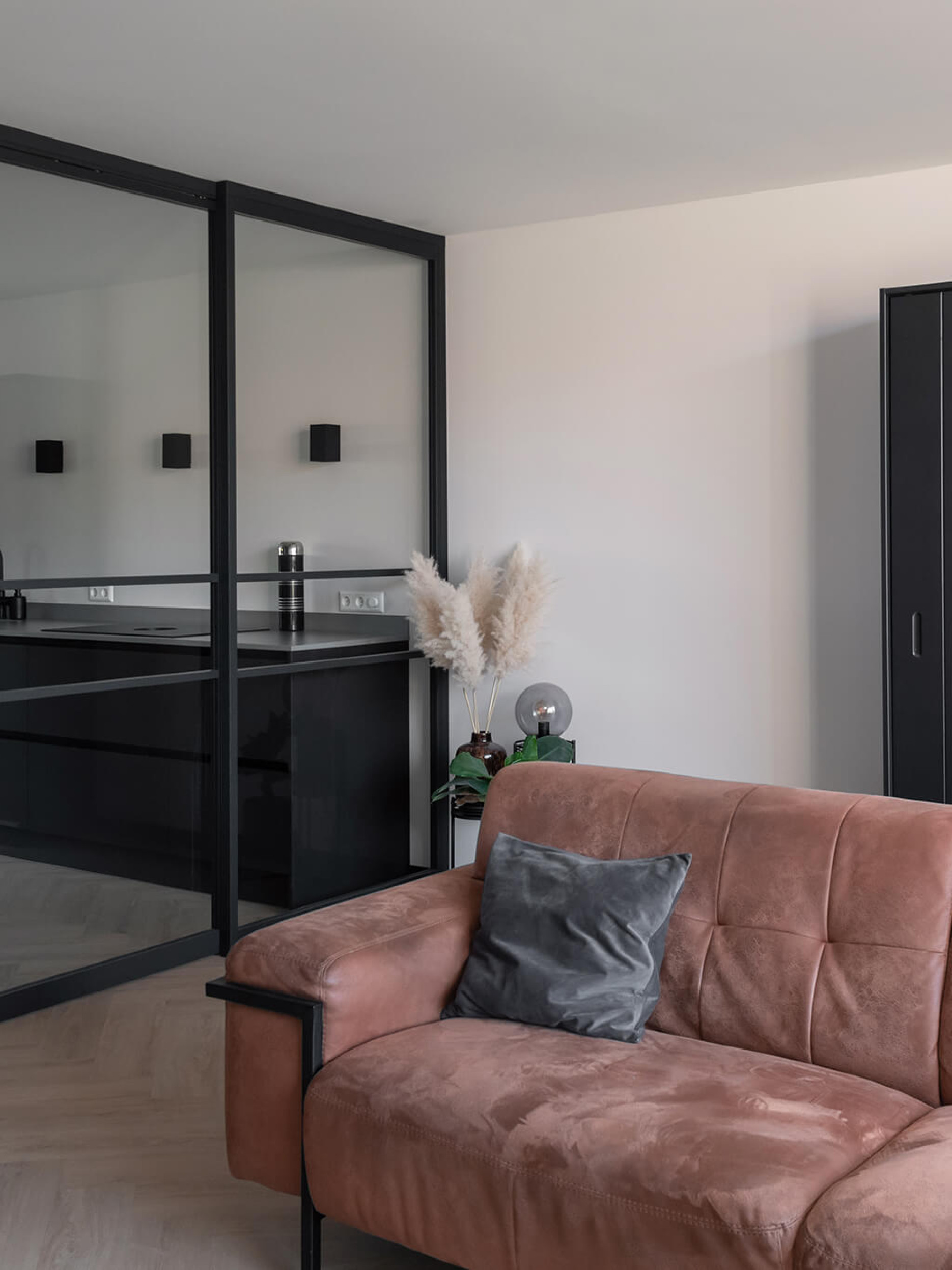 schuifwand met glas keuken woonkamer gewoon gers schuifdeur