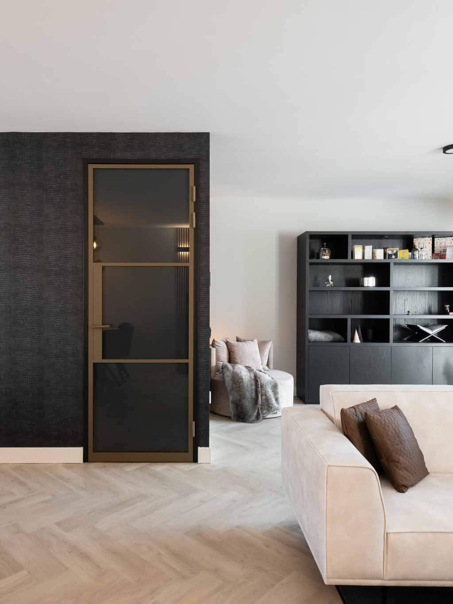 bronzen stalen deur brons glas gewoon gers