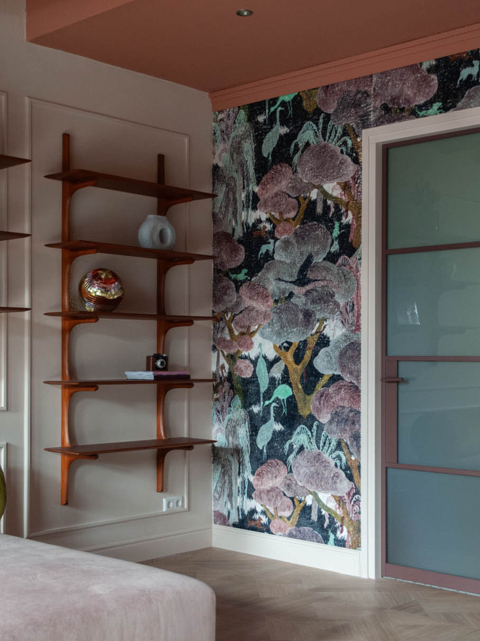 kleurrijk wonen gewoon gers stalen deur matglas gekleurde deur