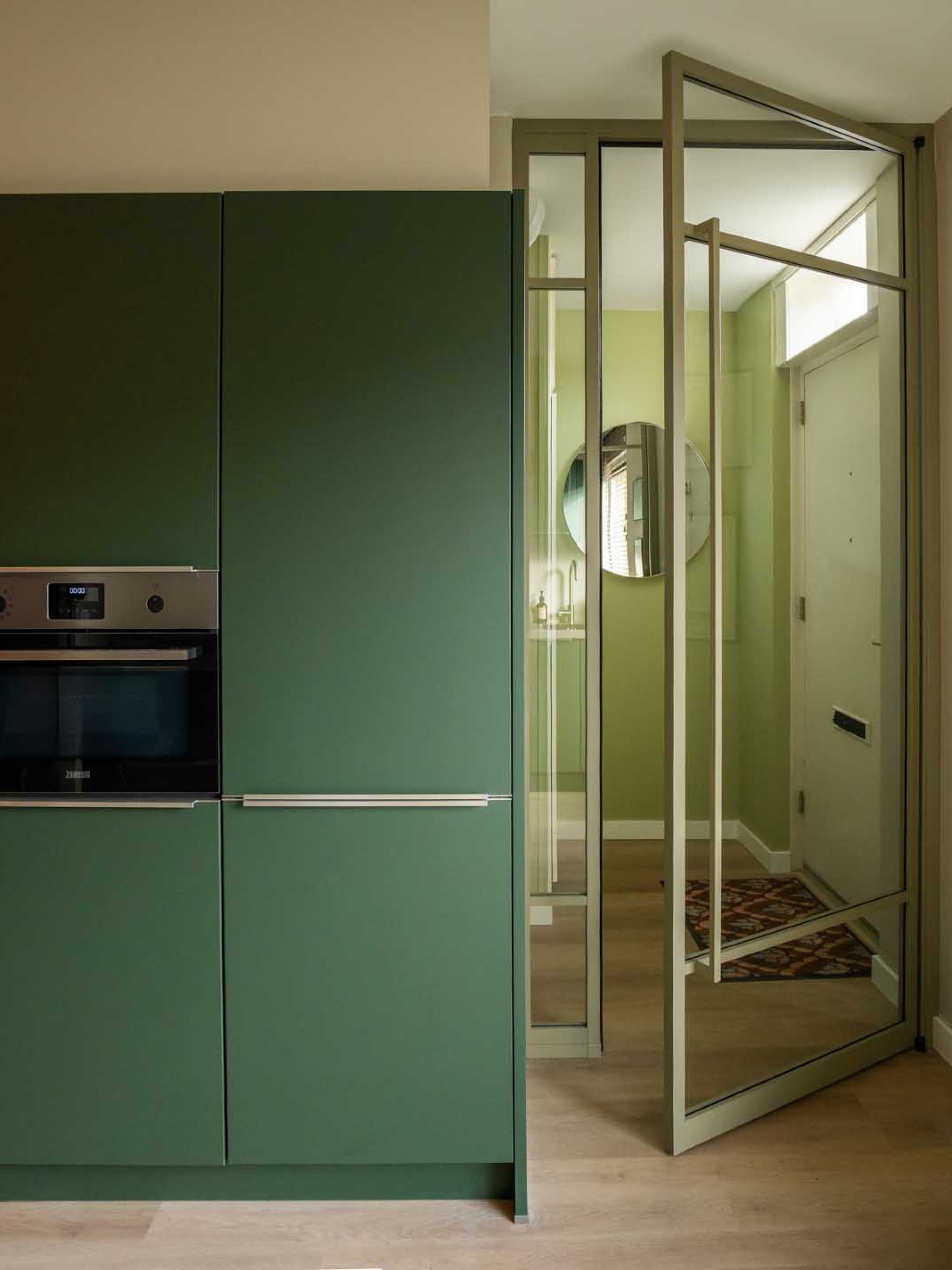 groene stalen deur gewoon gers olijfgroen interieur Kopen Zonder Kijken