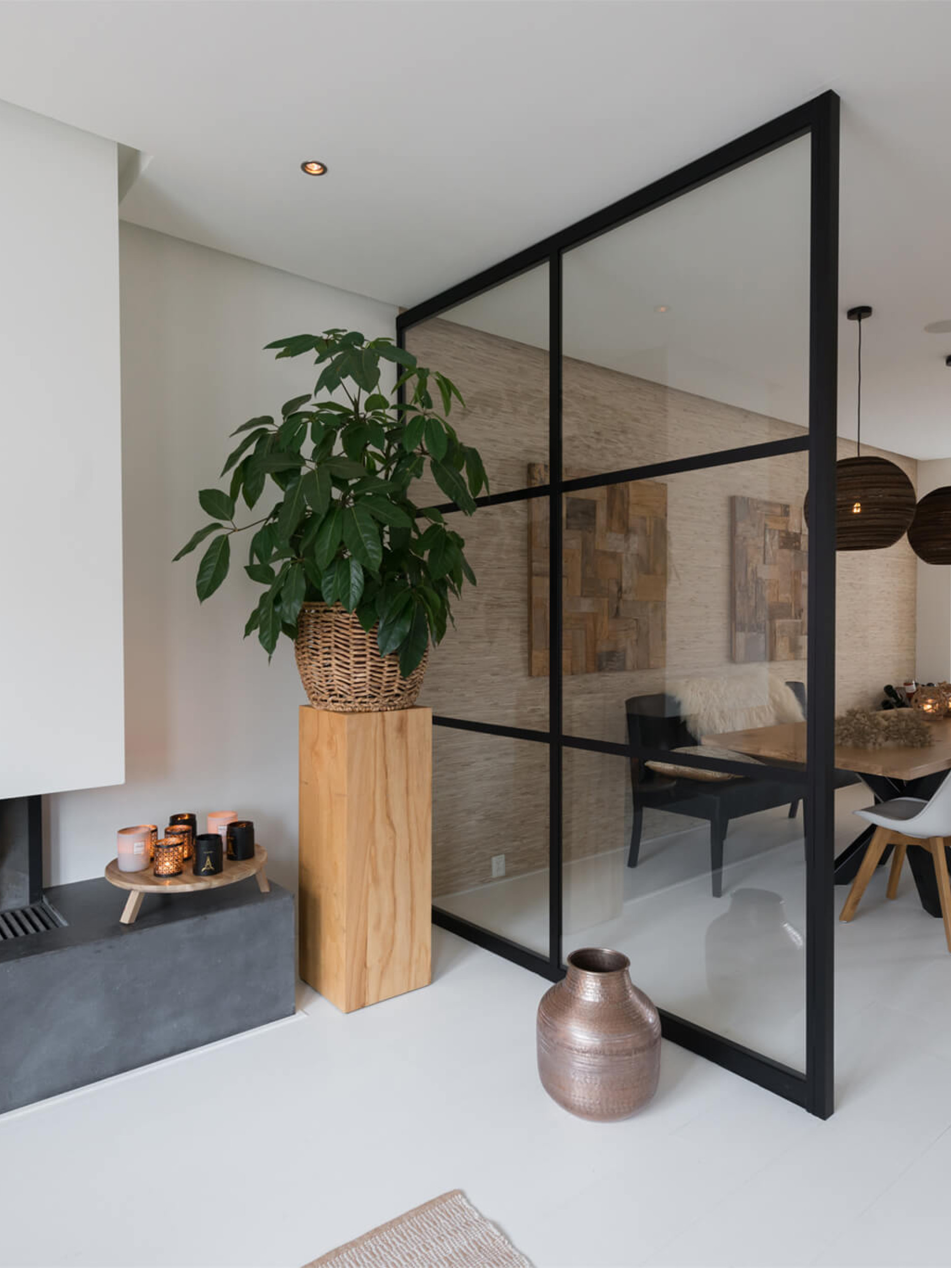 roomdivider glas en aluminium GewoonGers