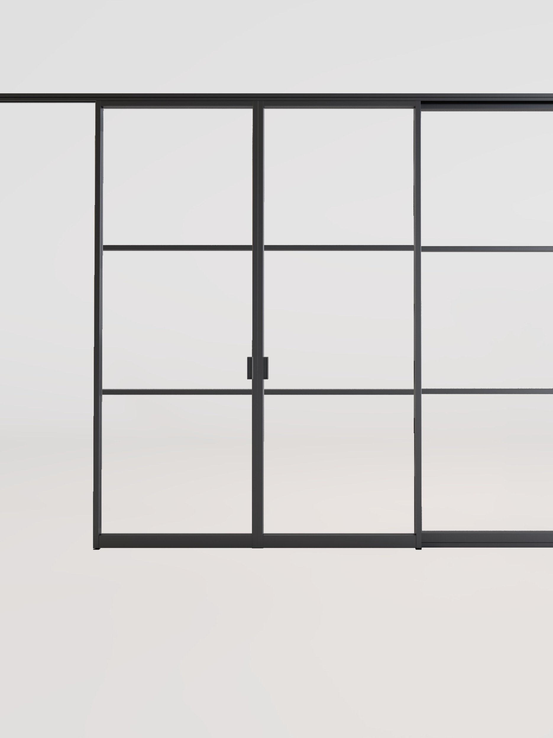 Stalen dubbele schuifdeur met wand GewoonGers