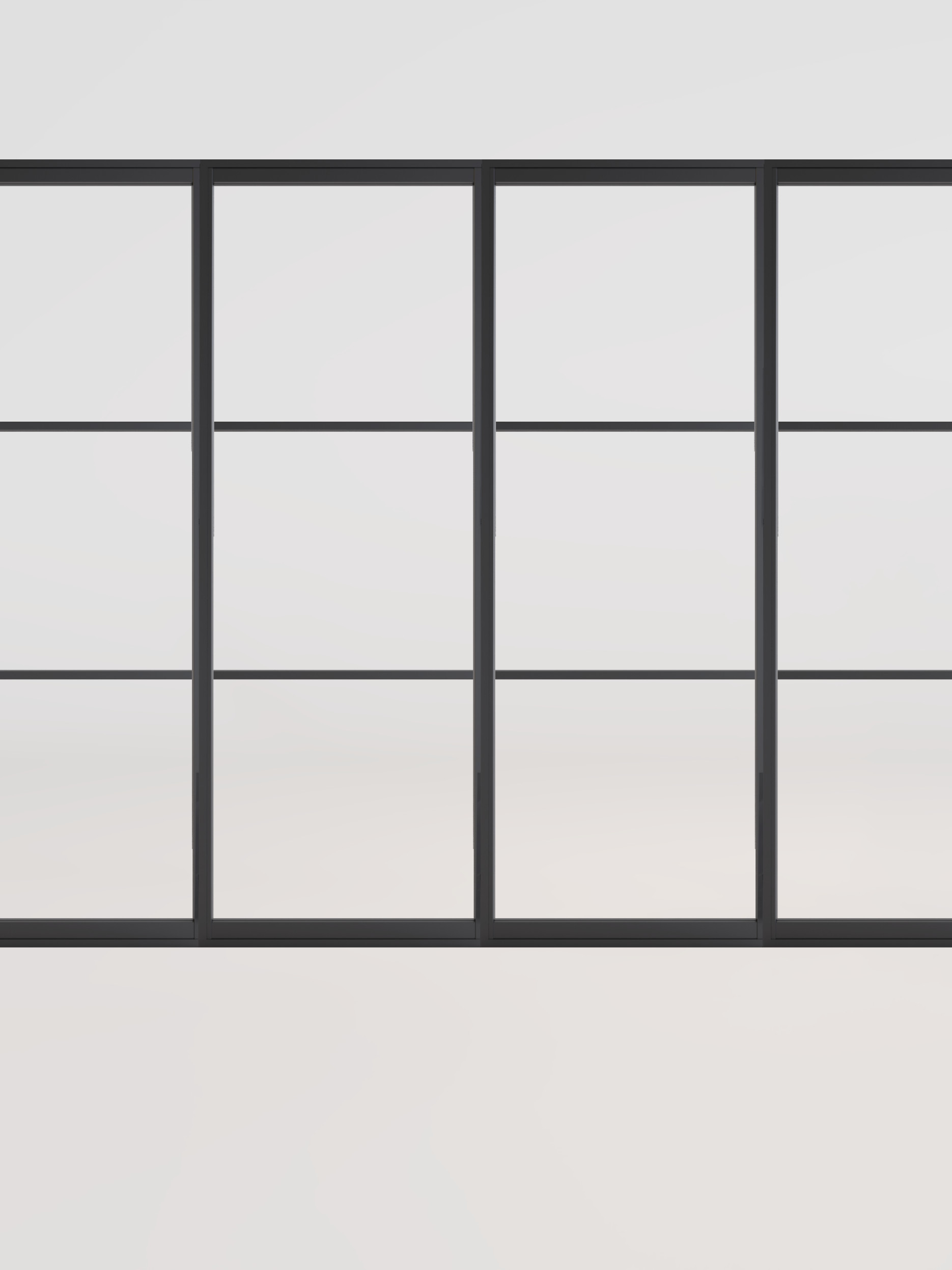 Stalen wandpaneel viervoudig GewoonGers roomdivider