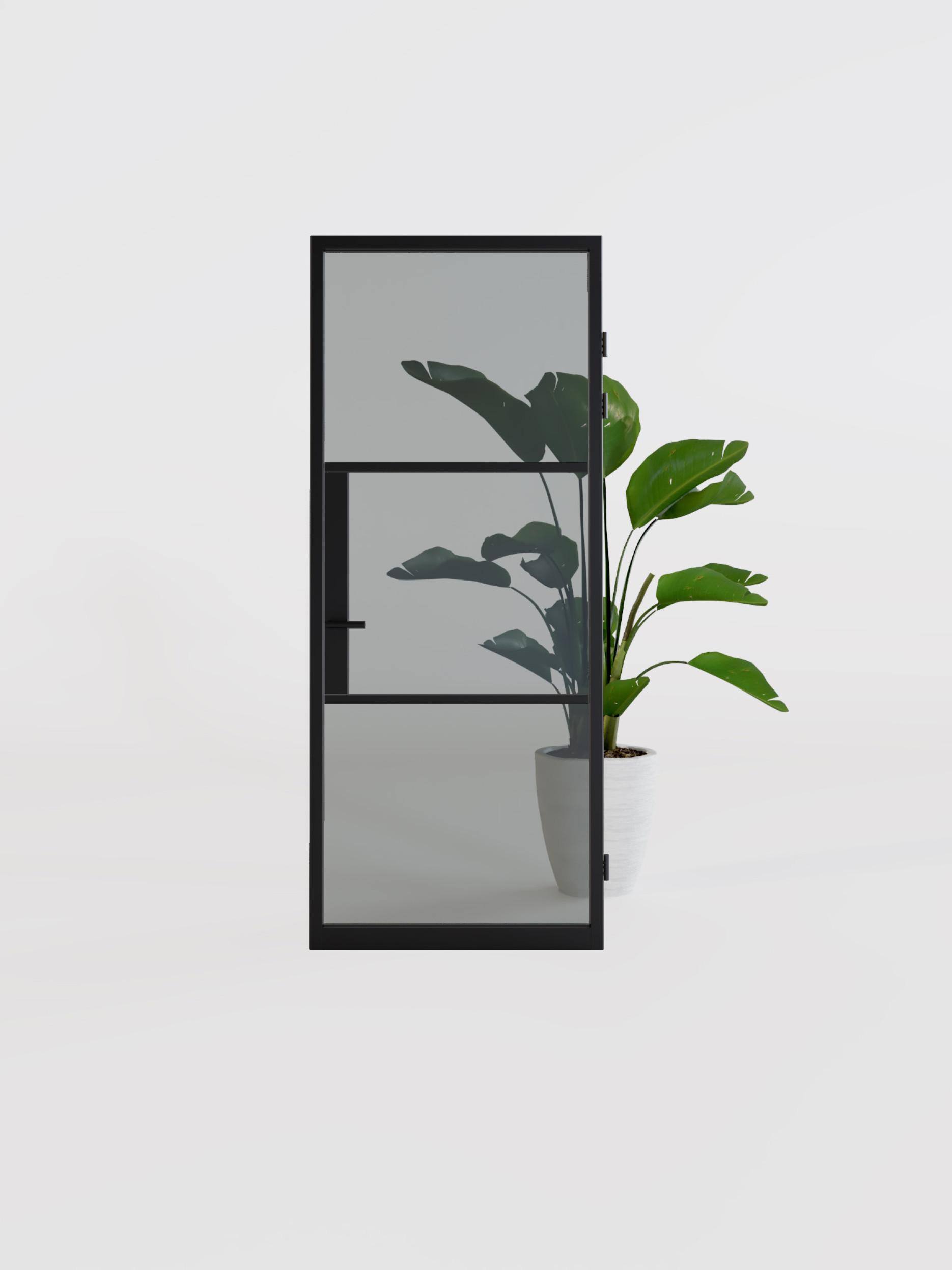 GewoonGers zwarte opdekdeur met rookglas met korting sample sale