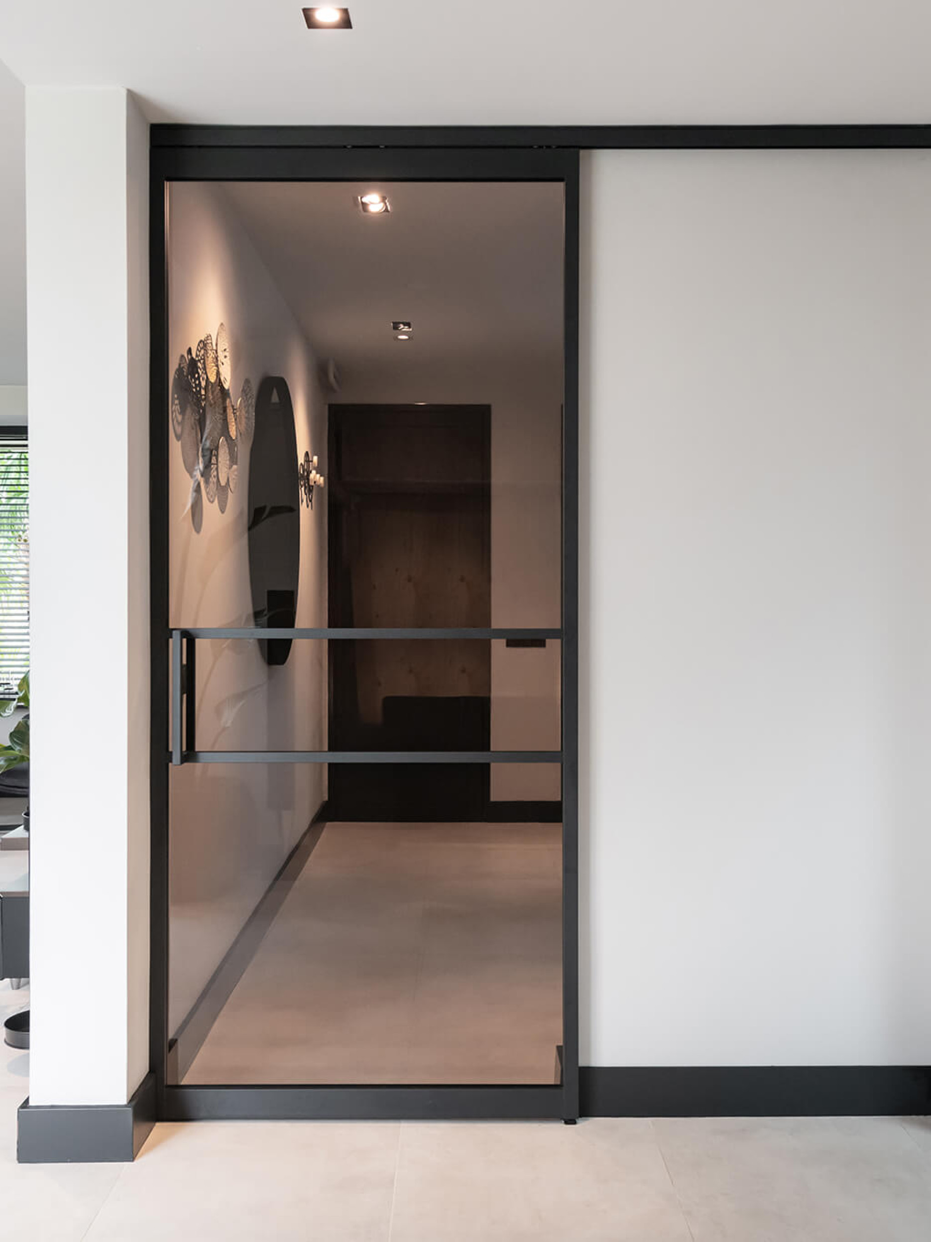 stalen schuifdeur soft close rookglas GewoonGers