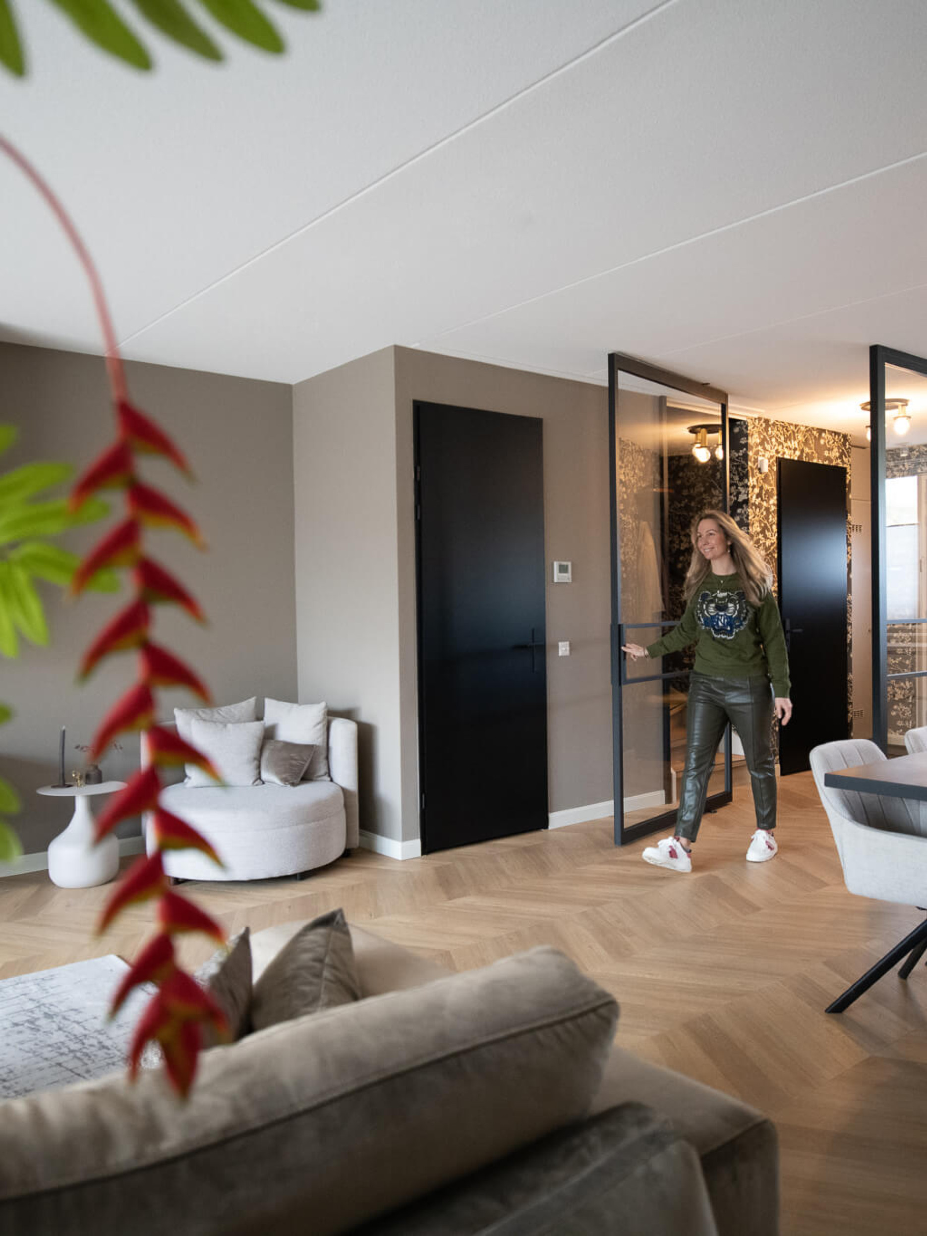 glaswand zwarte taatsdeur GewoonGers