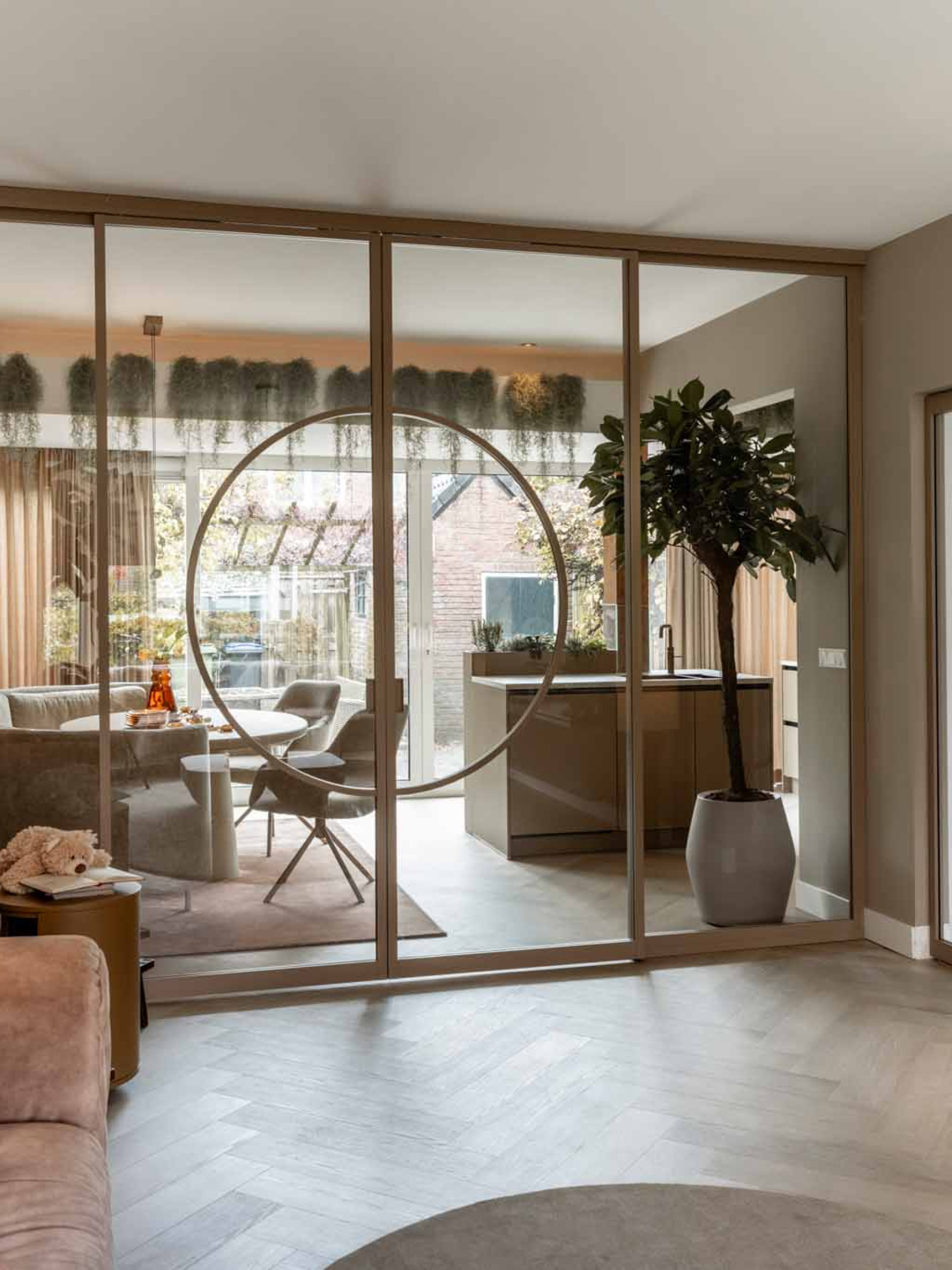 schuifwand gewoon gers met ronde vorm