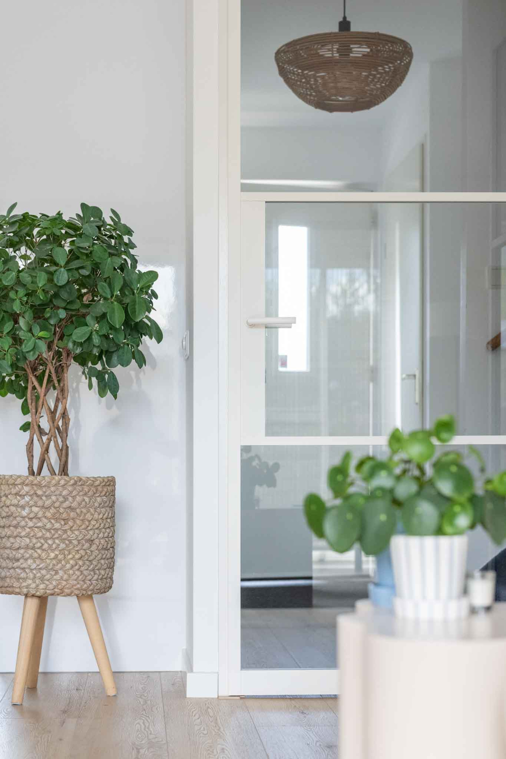 Witte stalen deur GewoonGers opdekdeur met glas