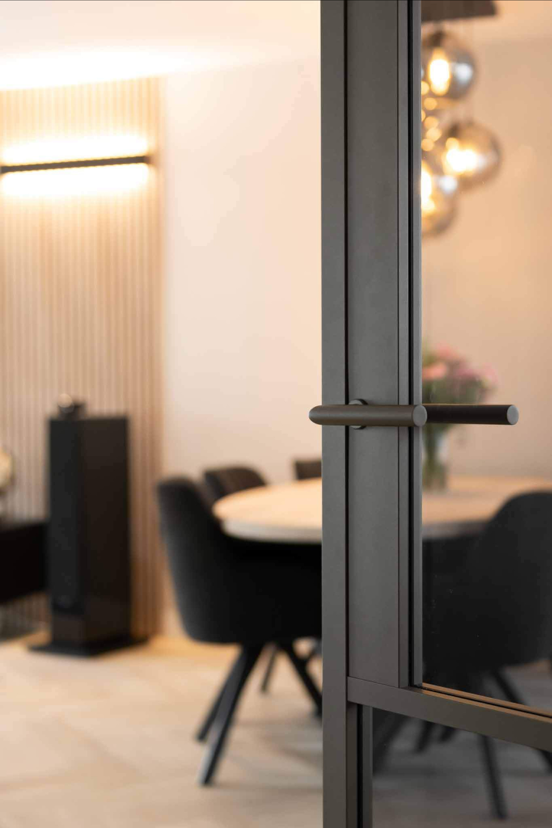 bronzen stalen deur brons glas gewoon gers