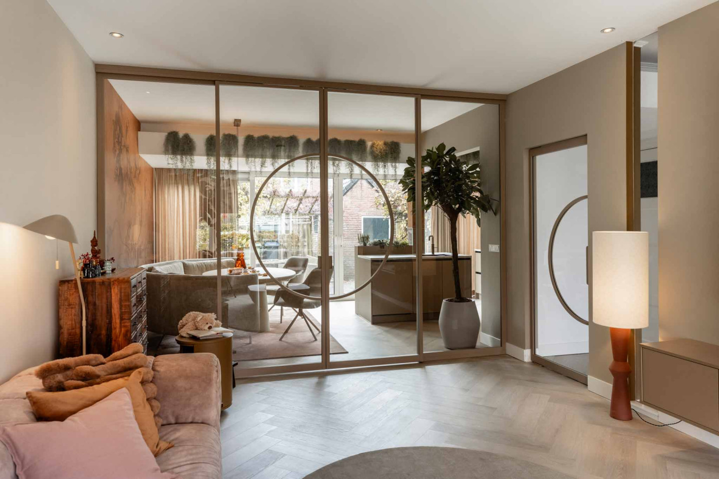 schuifwand gewoon gers met ronde vorm