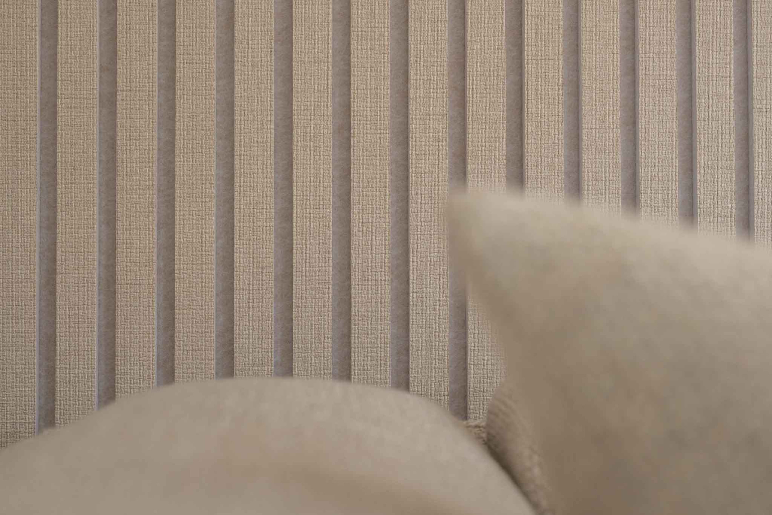 Akoestische wandpanelen beige vilt geluid demping met vilten wandpaneel akupanel GewoonGers