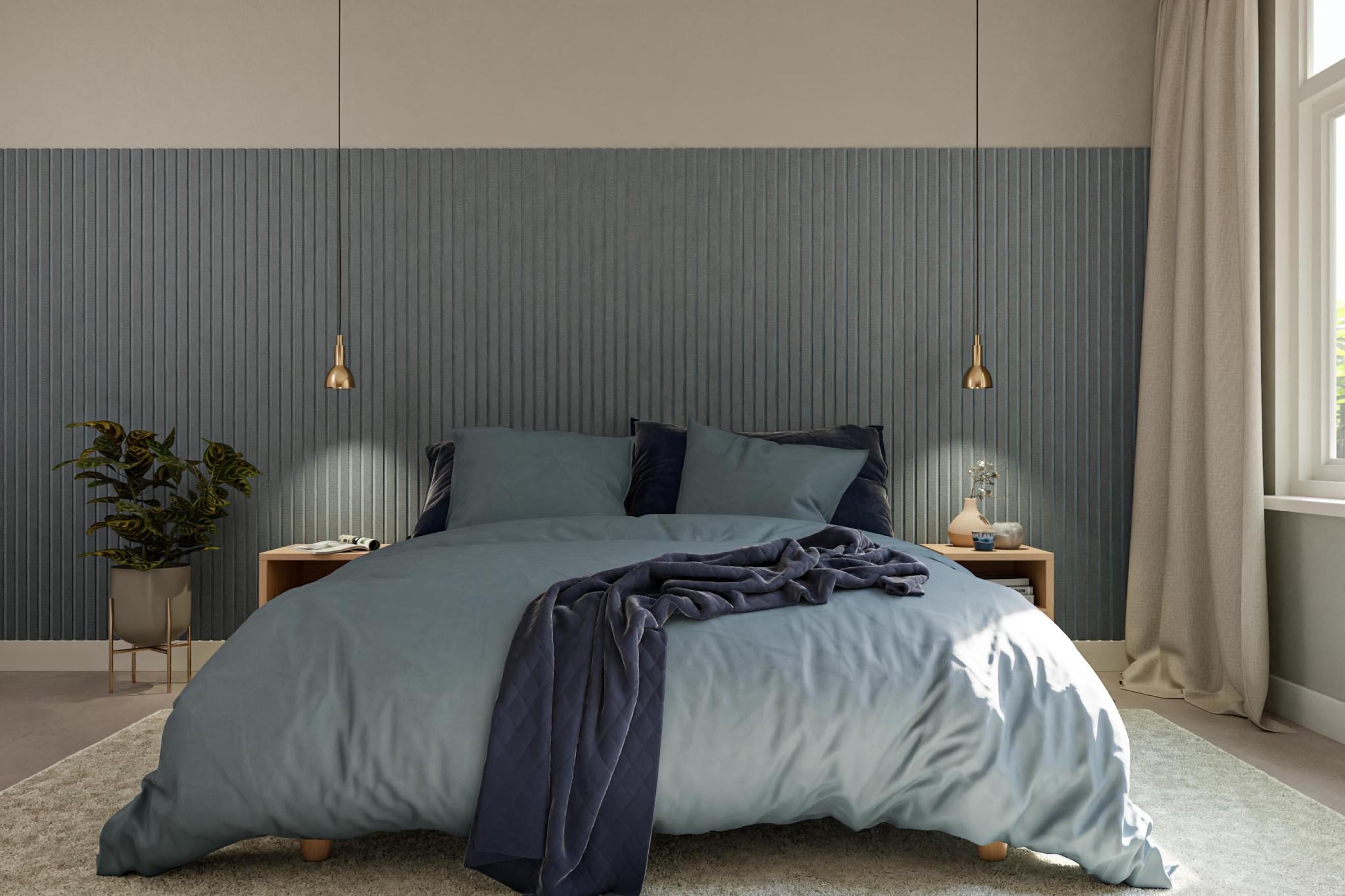 slaapkamer met wandpaneel inrichten Gewoon Gers