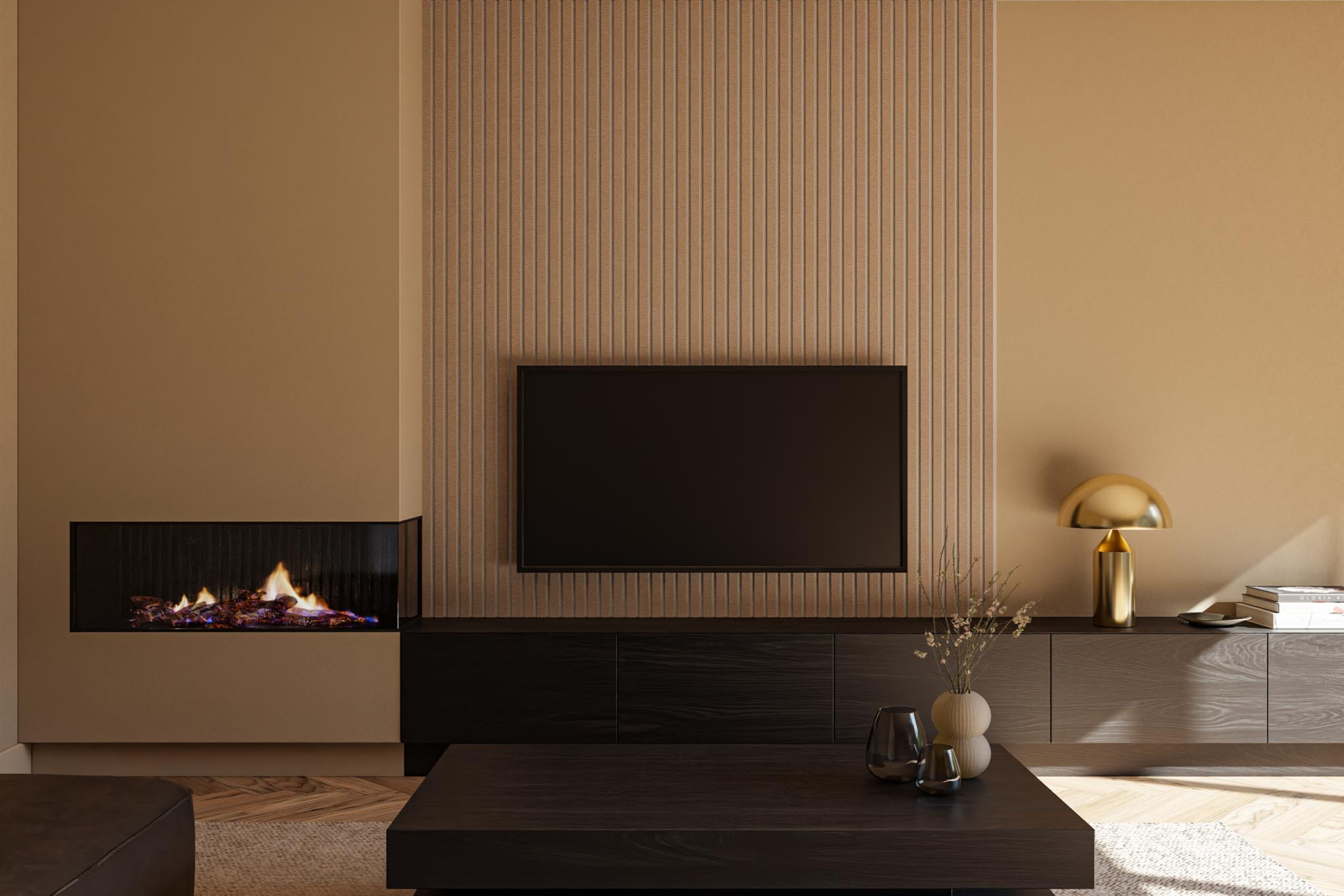 woonkamer akoestische wandpanelen tv wandpaneel tv meubel