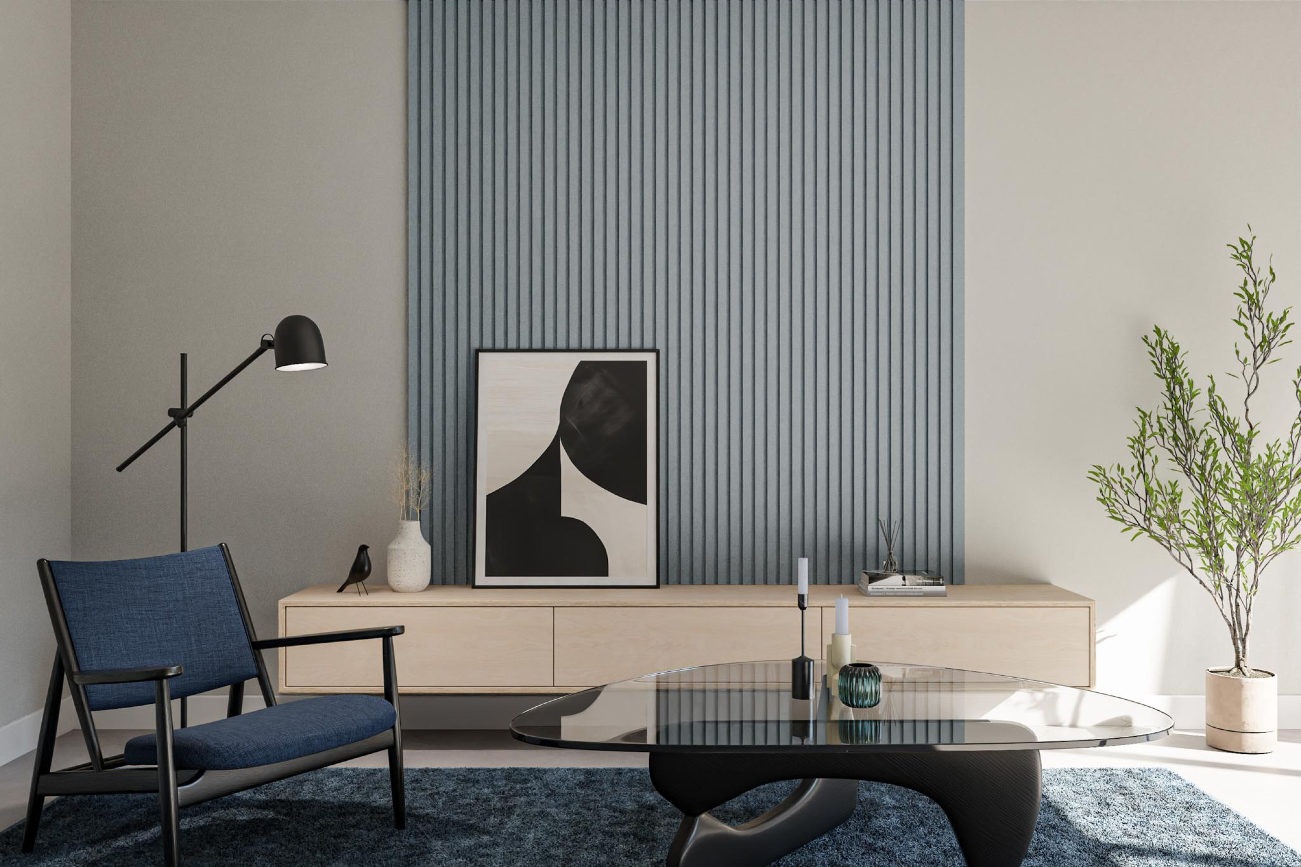 wand decoratie van vilt akoestische demping geluid dempen woonkamer