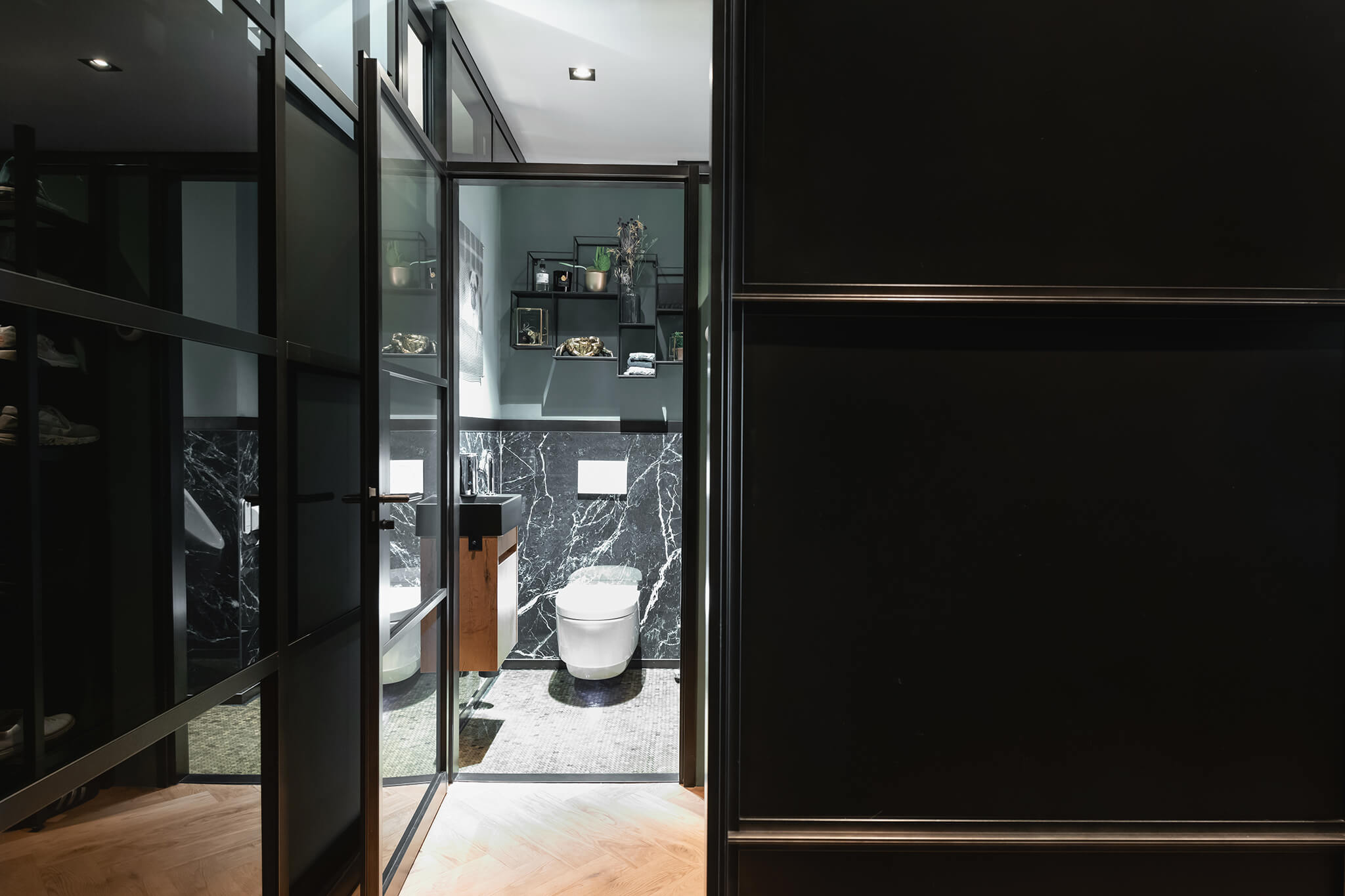 gewoongers toiletdeur melkglas